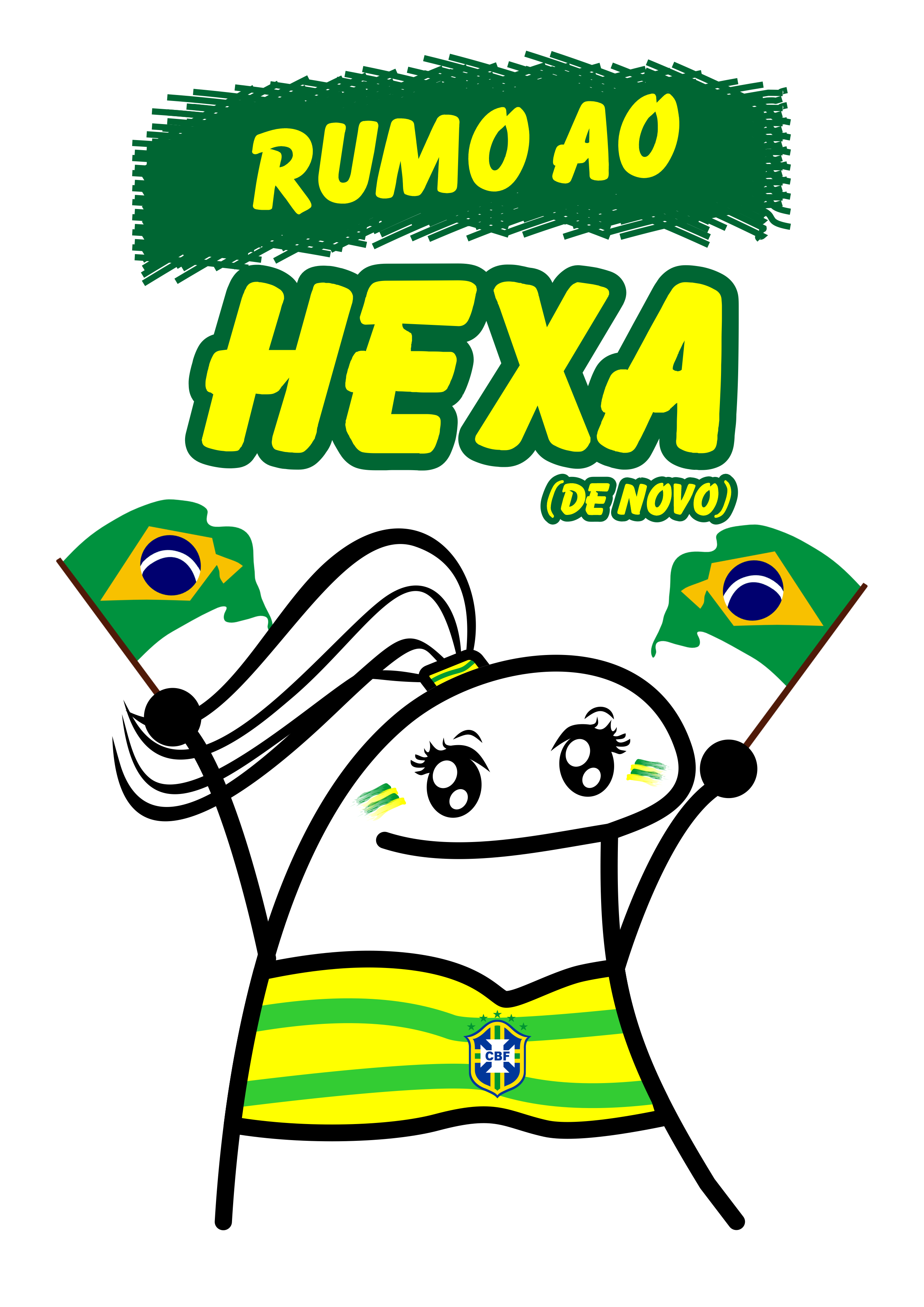 Copa do mundo 2022 qatar Flork brasil rumo ao hexa clipart png