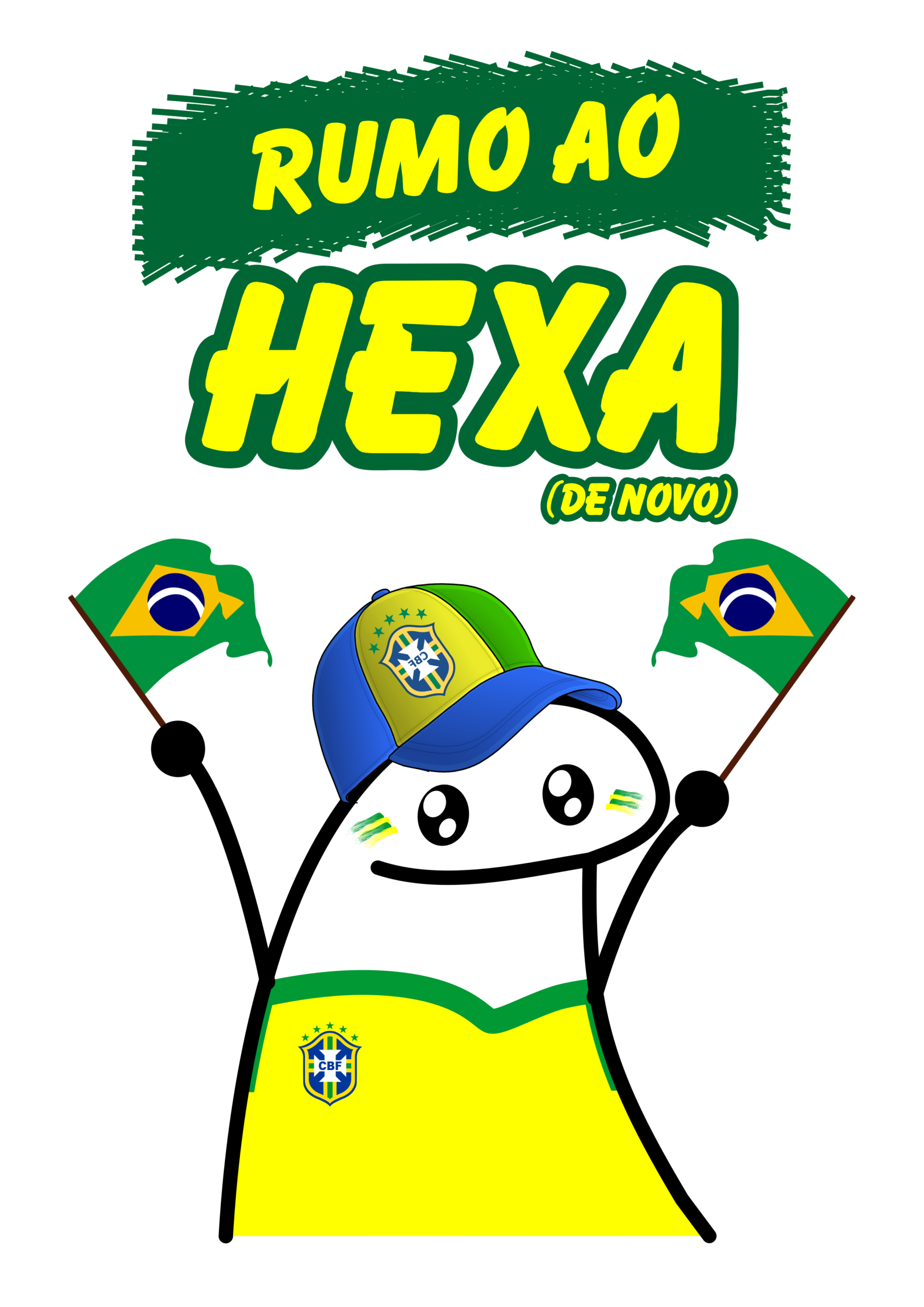 Copa do mundo 2022 qatar Flork brasil rumo ao hexa free clipart png