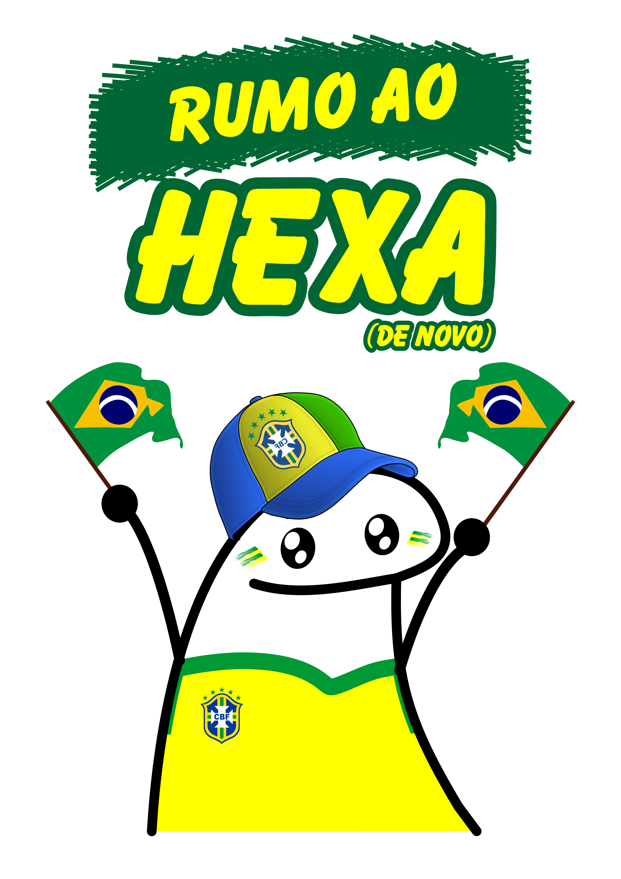 Copa do mundo 2022 qatar Flork brasil rumo ao hexa free clipart png