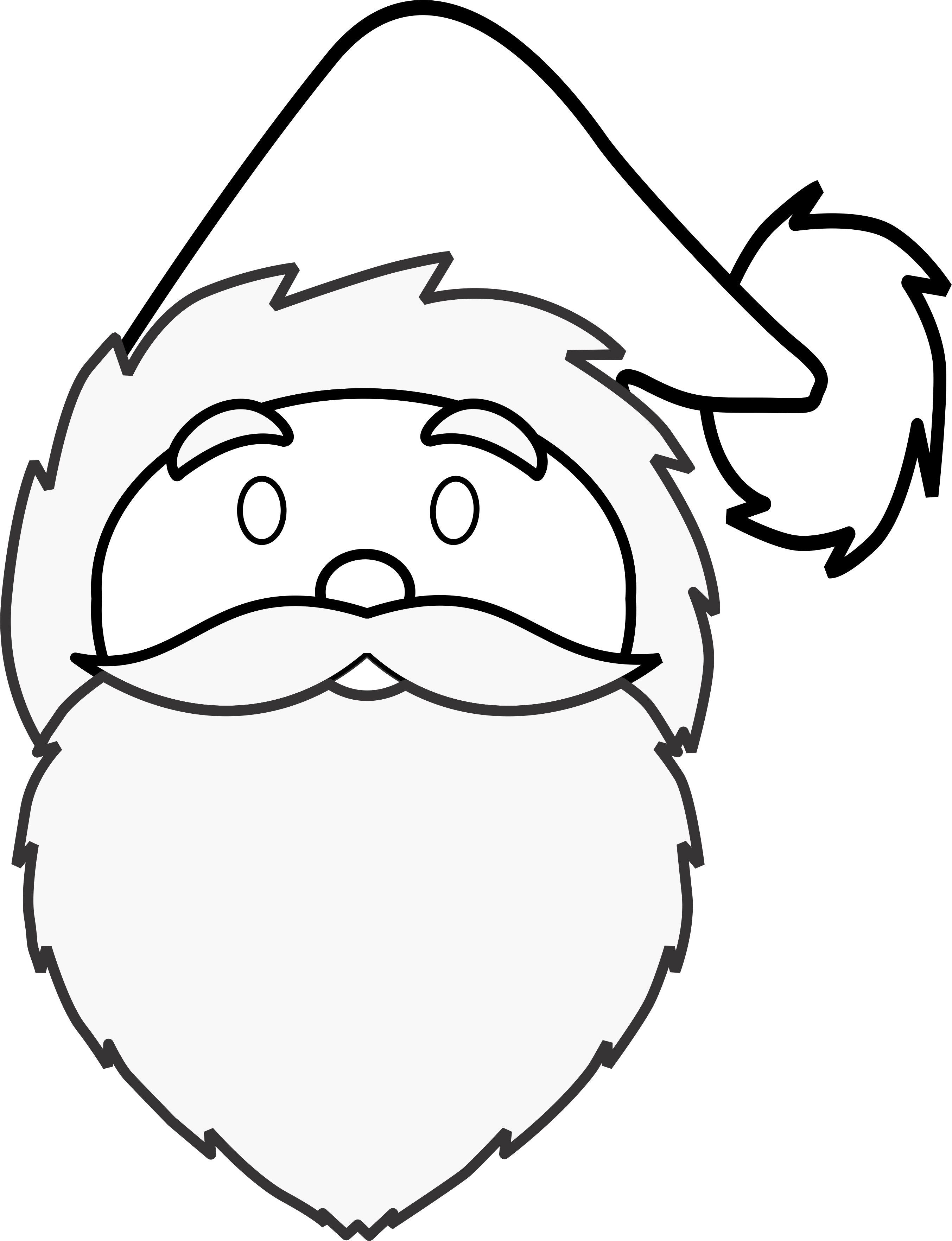 Desenho o Papai Noel Infantil Moldura de Natal PNG - Digital Grátis