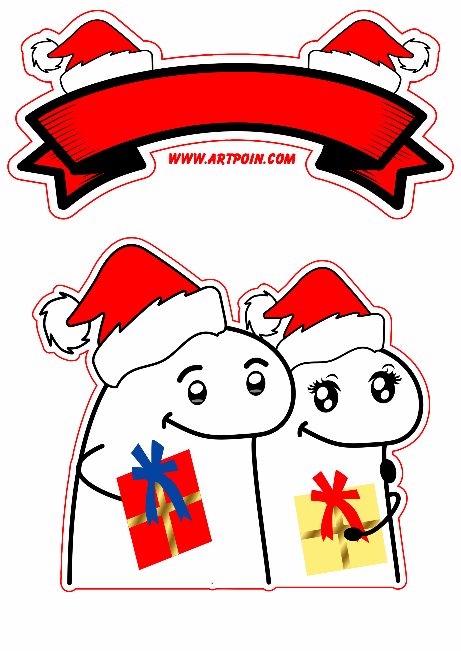 Cake topper Christmas sticker flork of cows funny images free ornaments holiday season lovers png