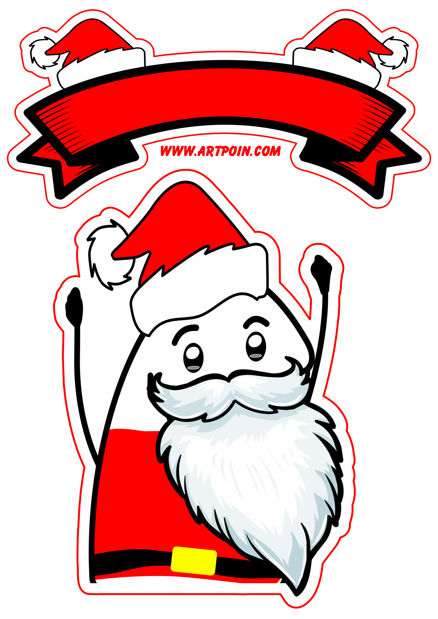 Topo de bolo feliz natal flork of cows grátis para imprimir png