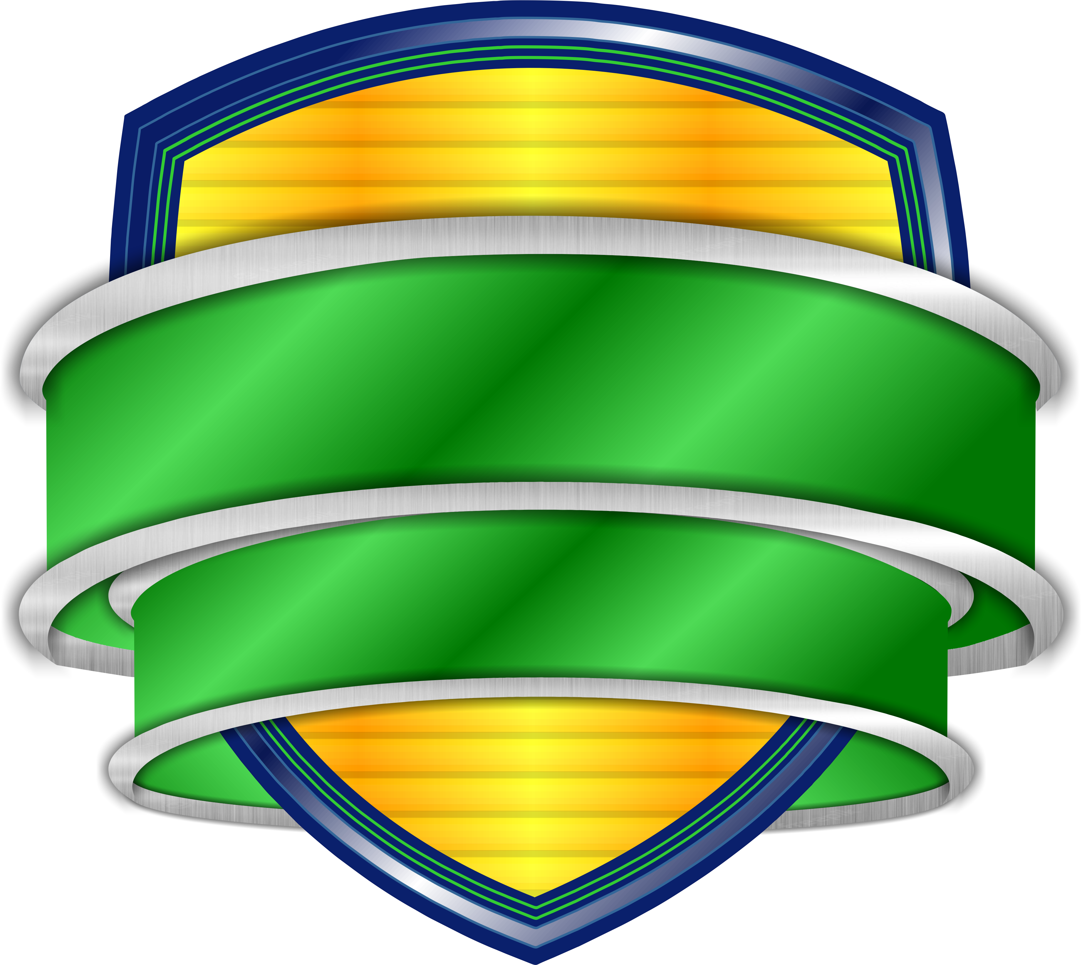 Escudo brasão com faixas banners para letreiro fundo transparente logomarcas png