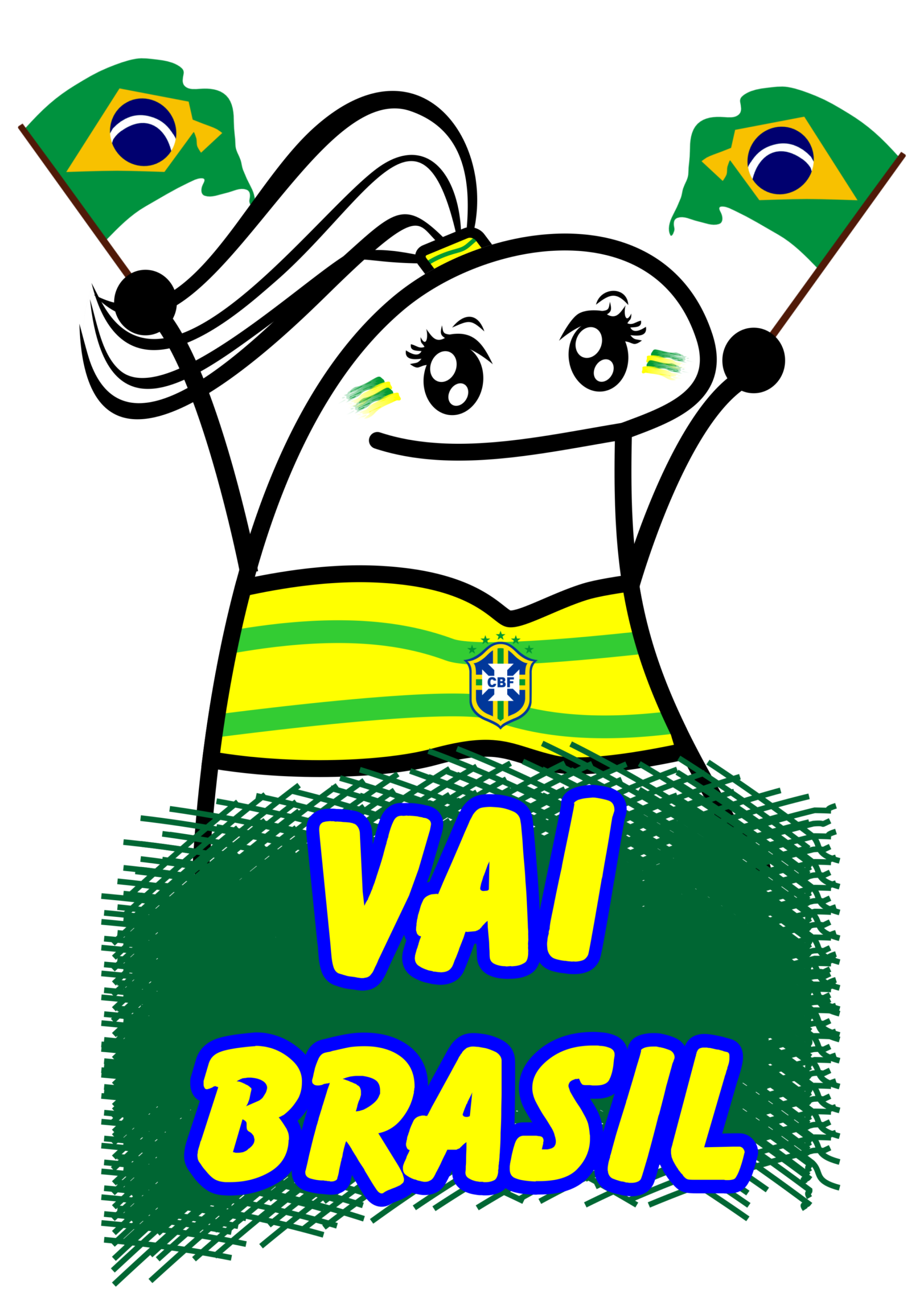 Figurinha whatsapp torcedorora copa do mundo 2022 Catar vai brasil png