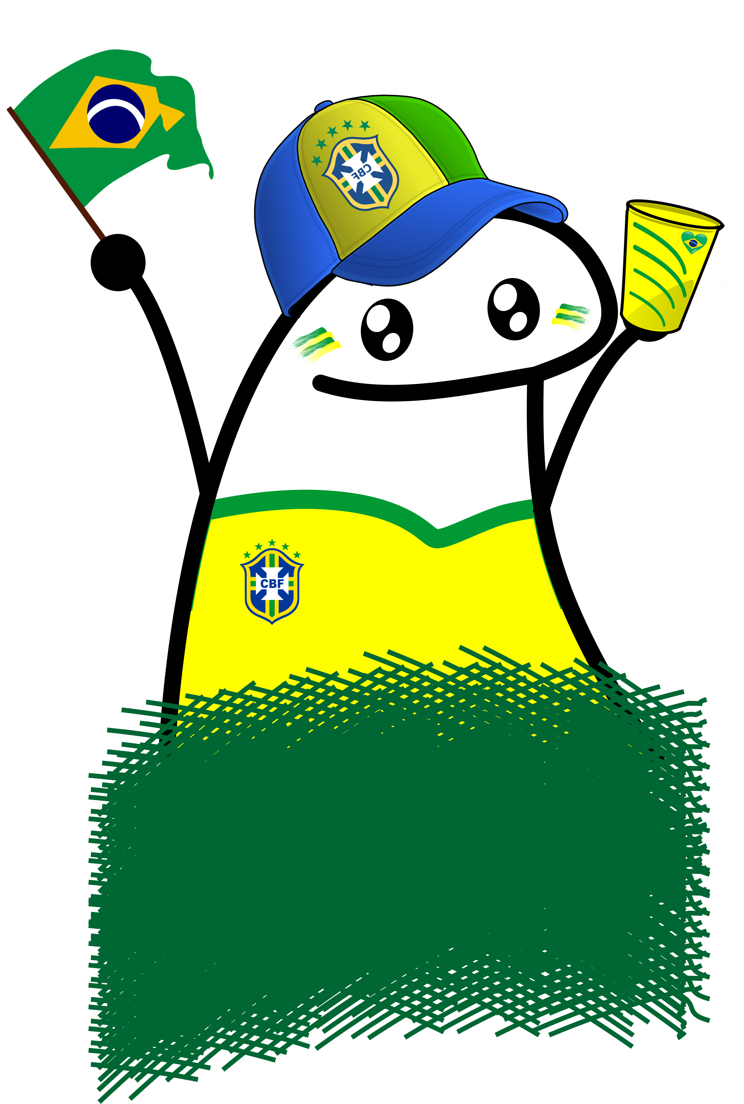 Figurinha whatsapp torcedor copa do mundo 2022 Catar brasil rumo ao hexa clipart png