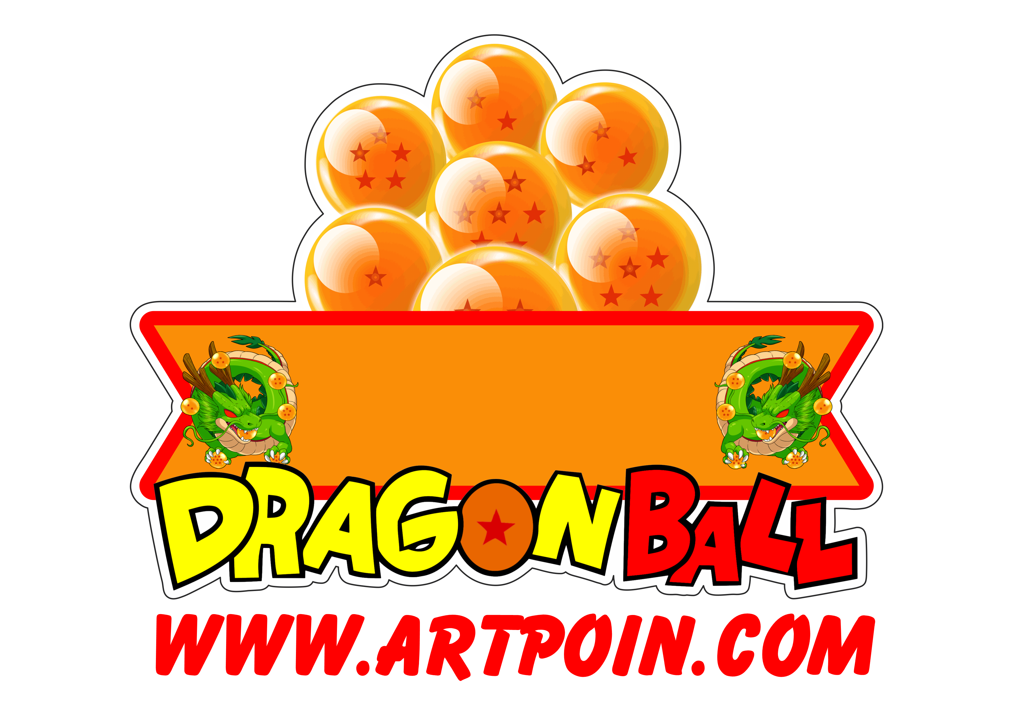 Dragon ball Z decoração de aniversário topo de bolo para imprimir png