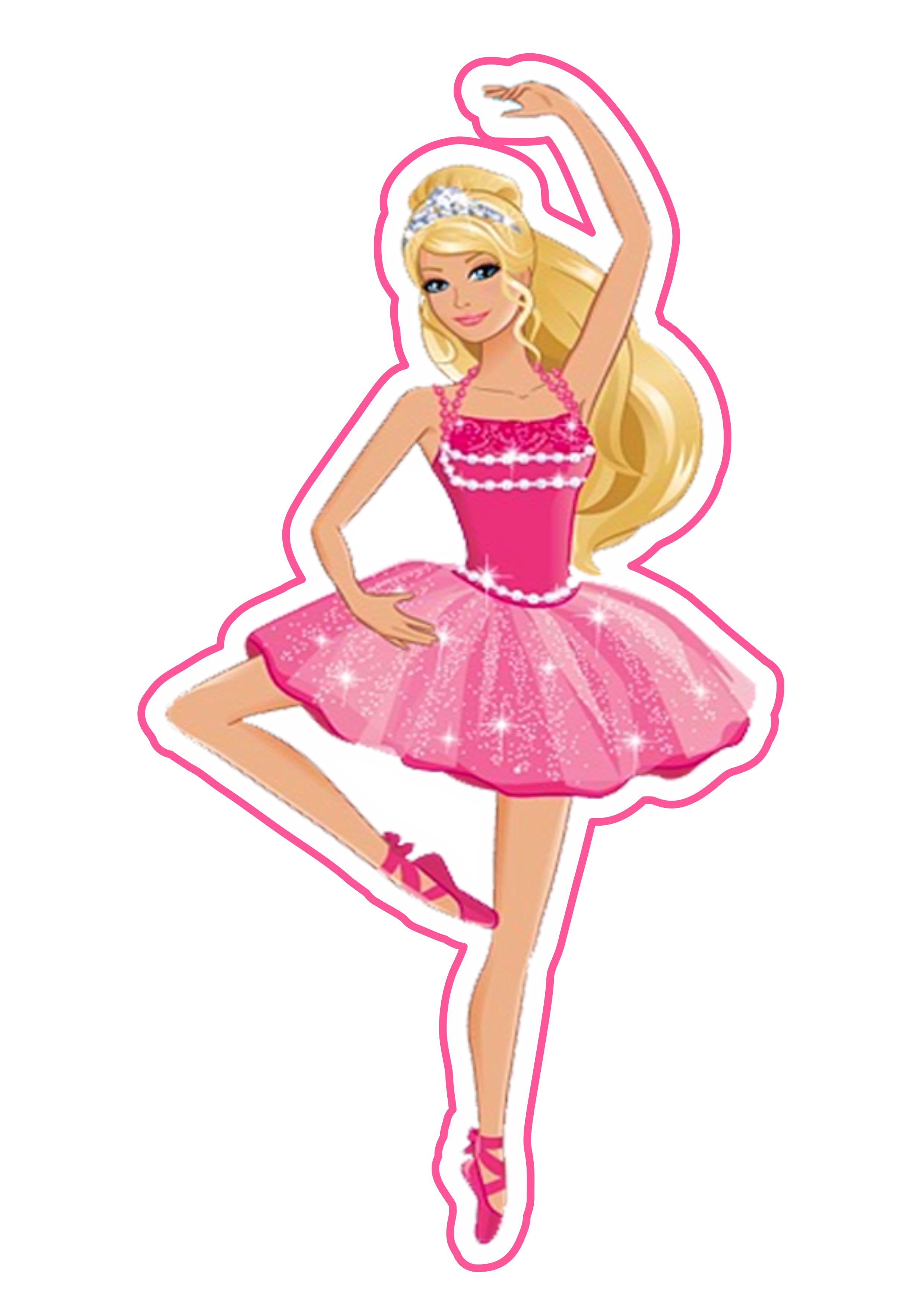 Boneca barbie bailarinha tag para edição de artes diversas fundo transparente png