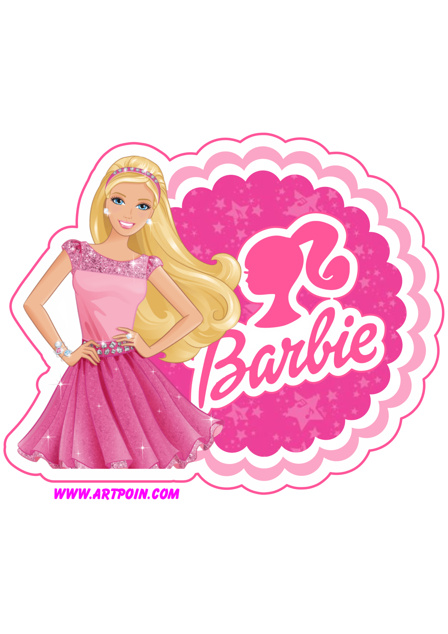 Boneca Barbie Logo Imagem Grátis Com Contorno Png