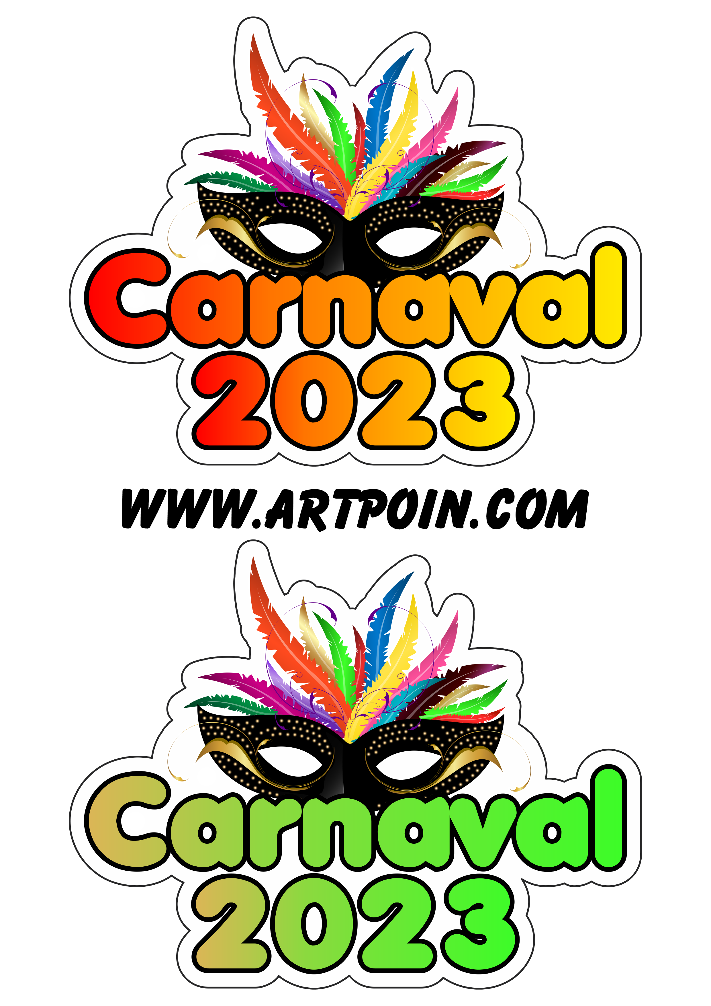 Carnaval 2023 logo grátis fundo transparente png