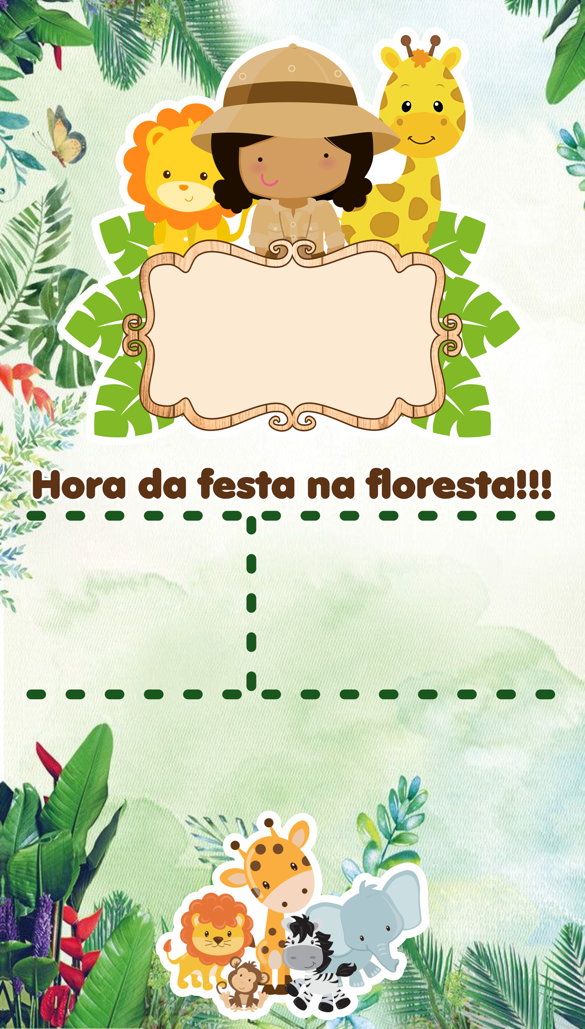 Convite online de floresta edite grátis