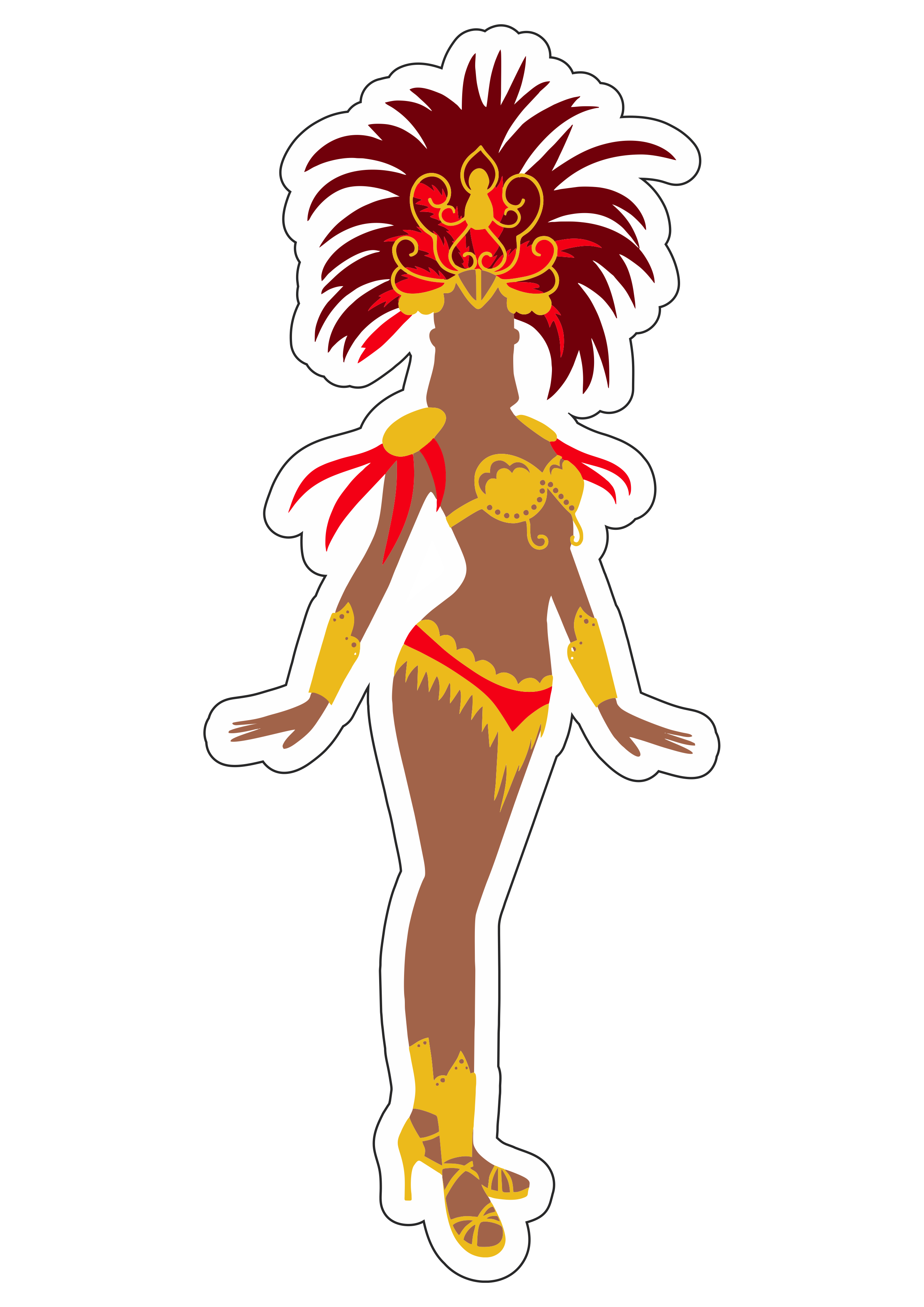 Rainha de bateria carnaval 2023 fantasia vermelha png