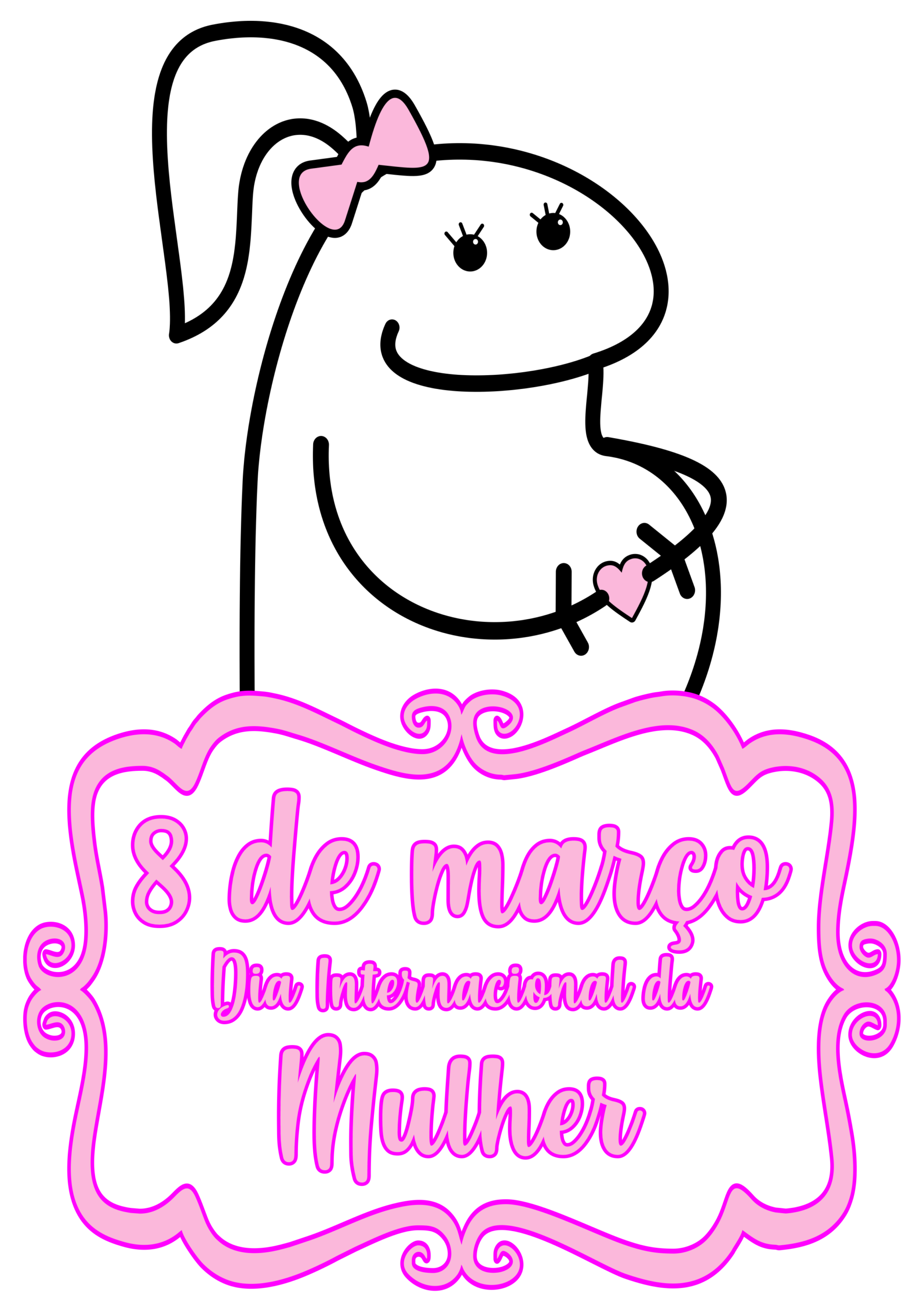 Figurinhas engraçadas dia internacional da mulher artes gráficas pronto para imprimir png