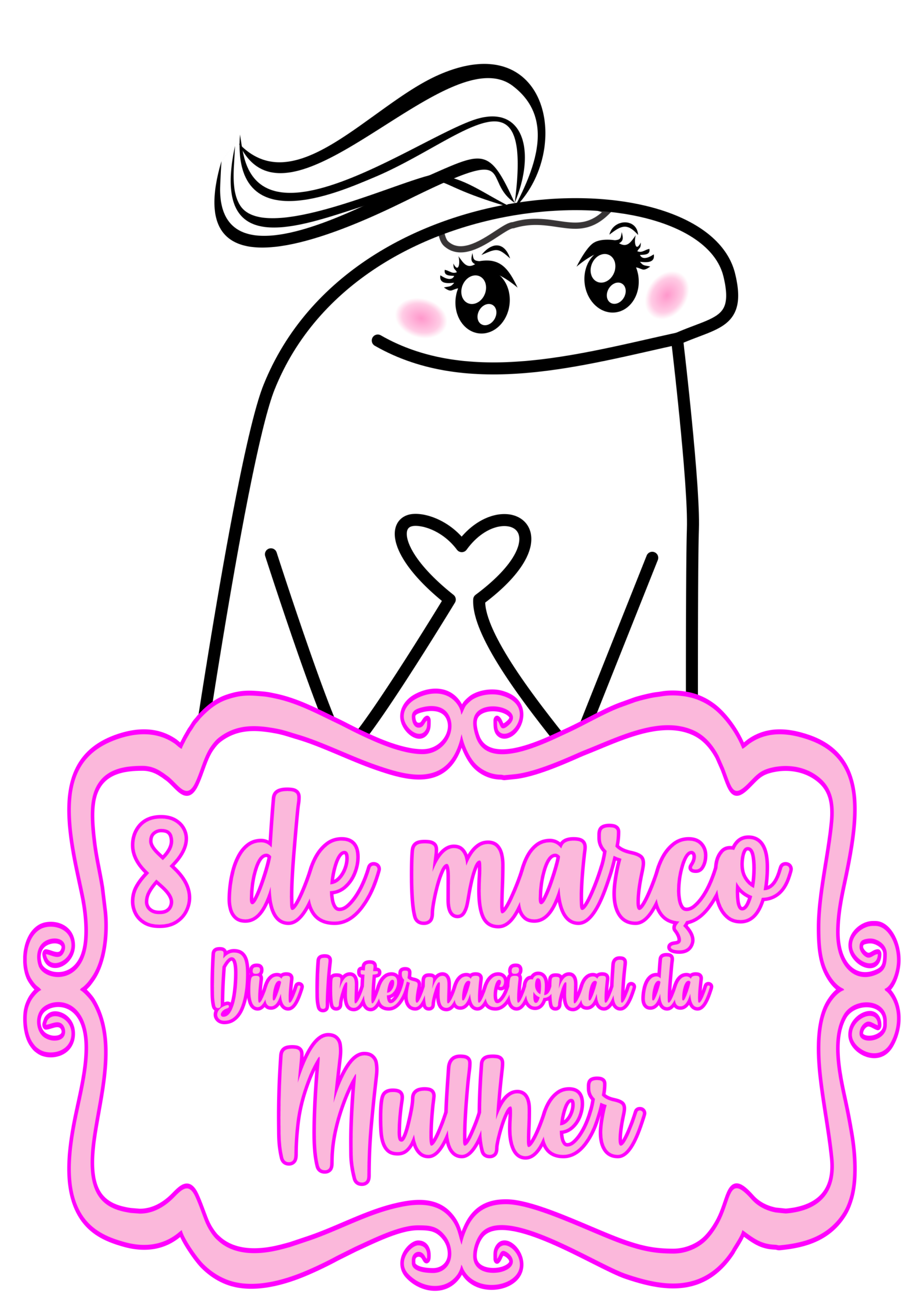 Dia internacional da mulher flork of cows artes gráficas para imprimir png