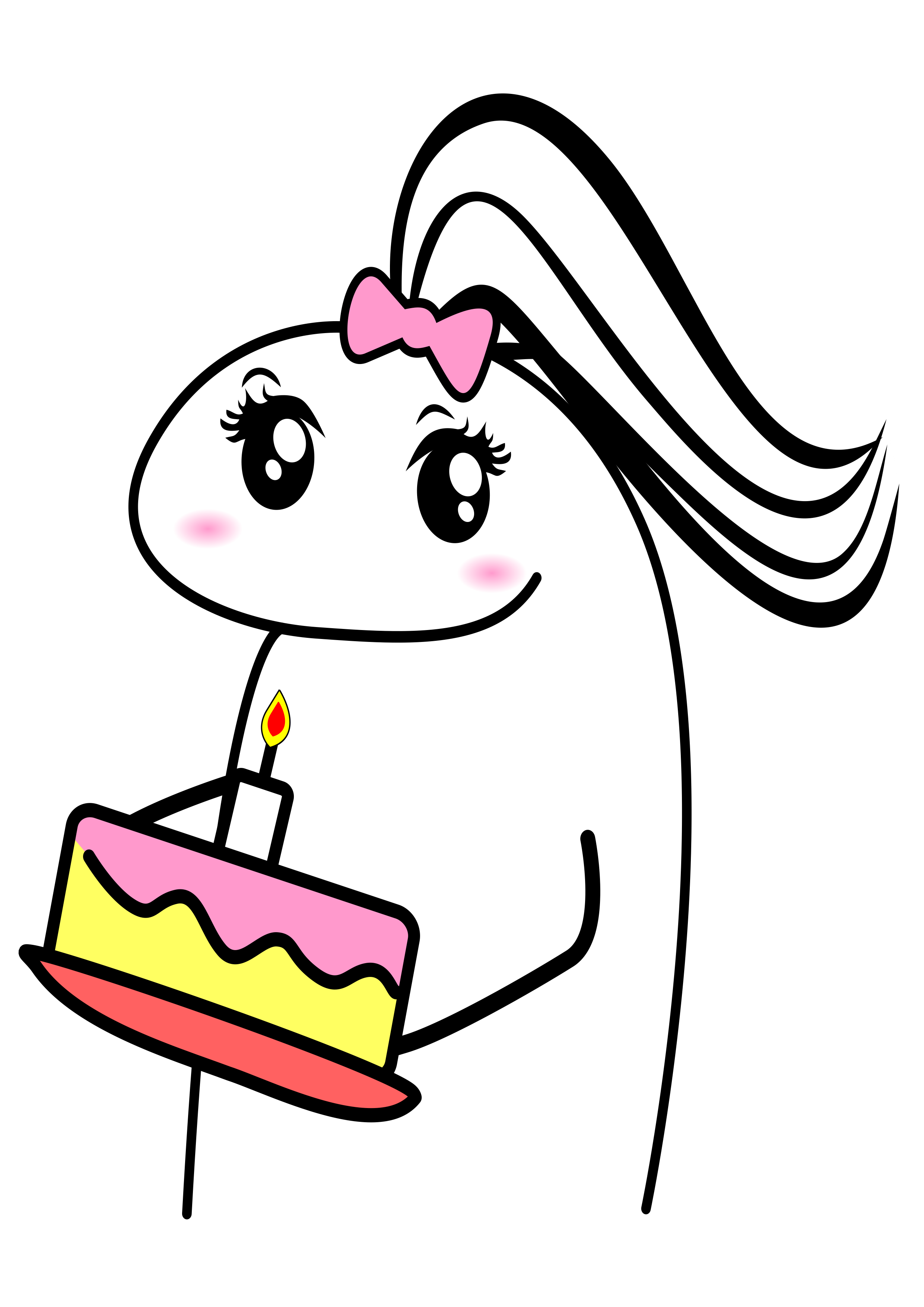 Desenho engraçado rabisco aniversário mocinha flork of cows png