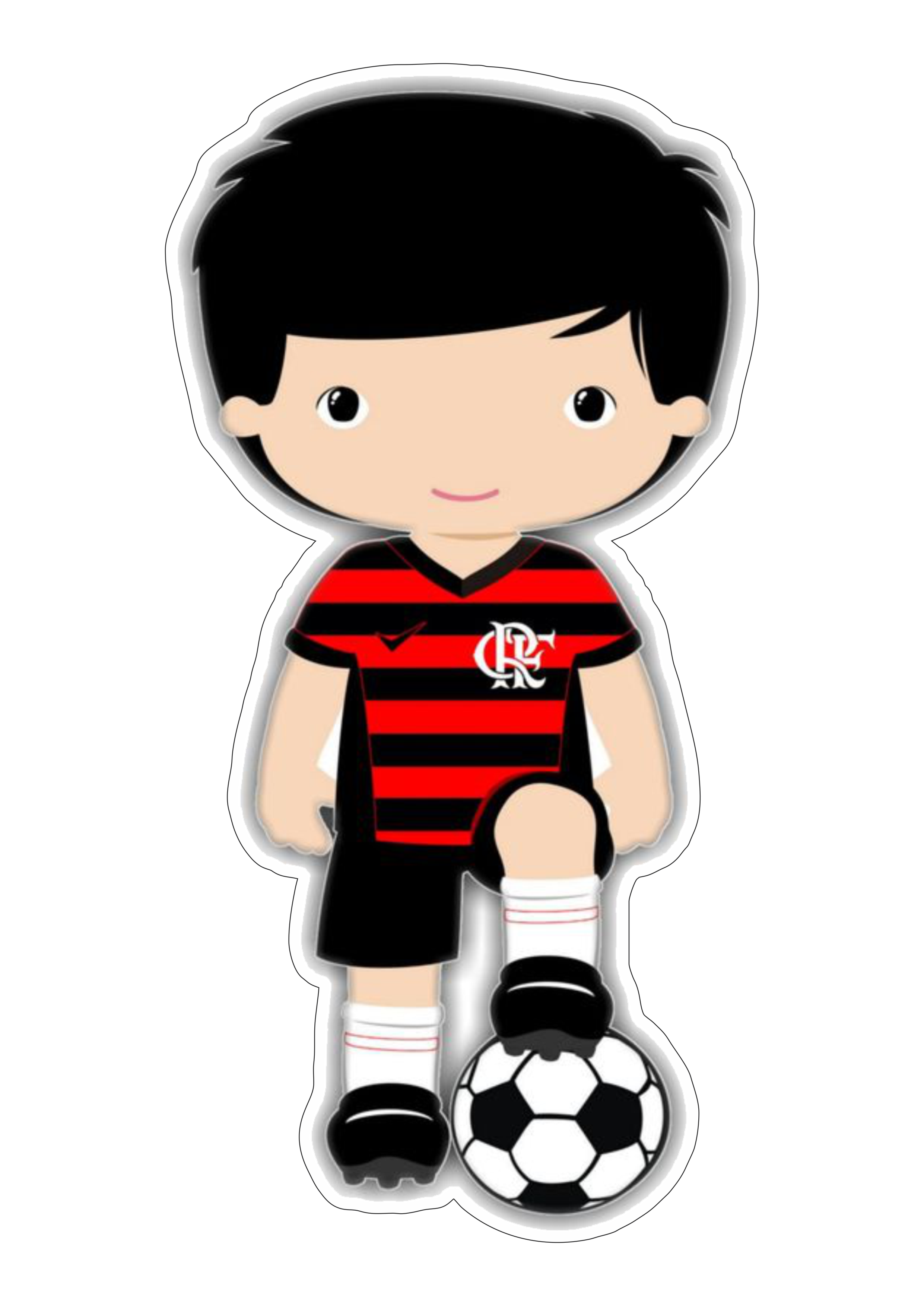 Menino criança jogador de futebol flamengo png
