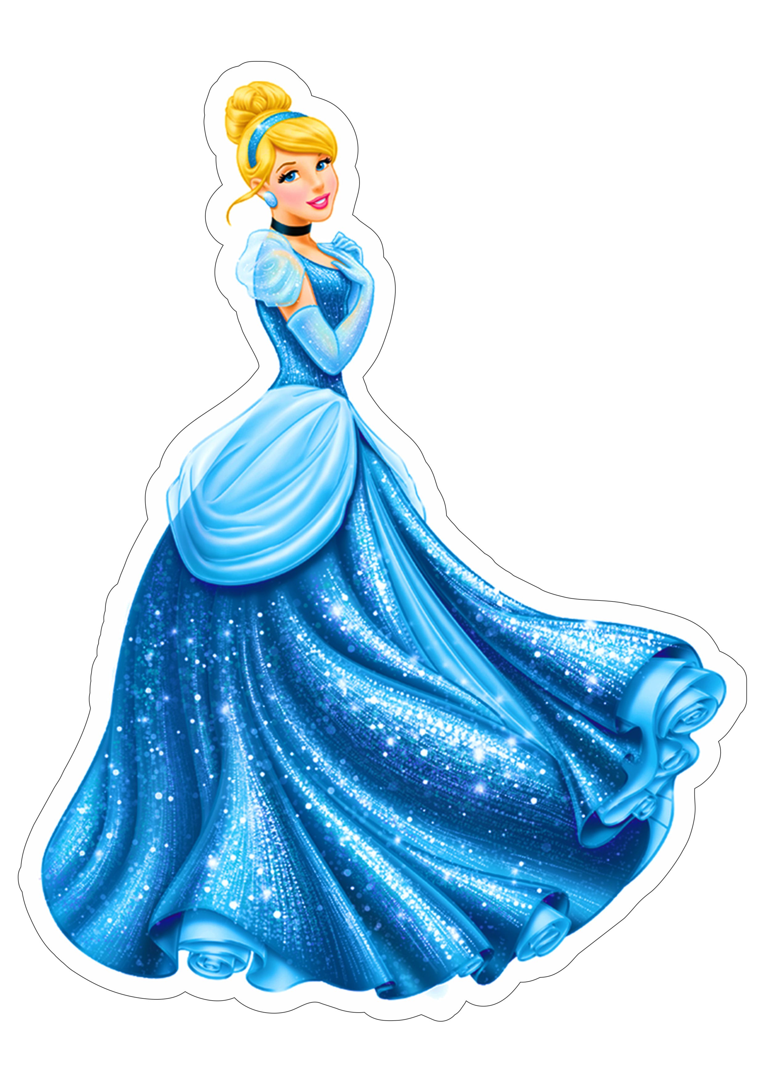 Princesas Disney Cinderela fundo transparente artes gráficas png