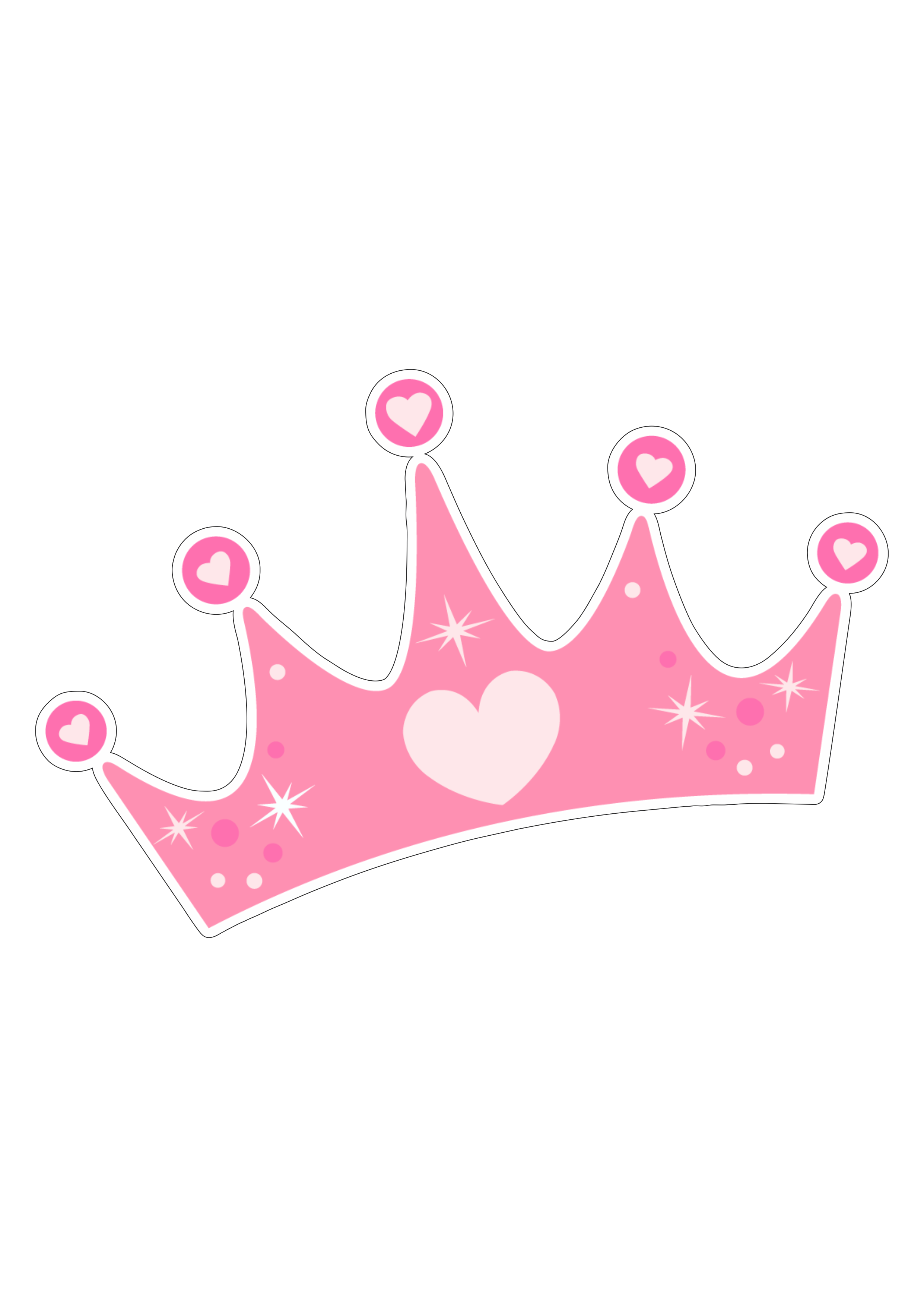 Coroa rosa ilustração princesas disney png