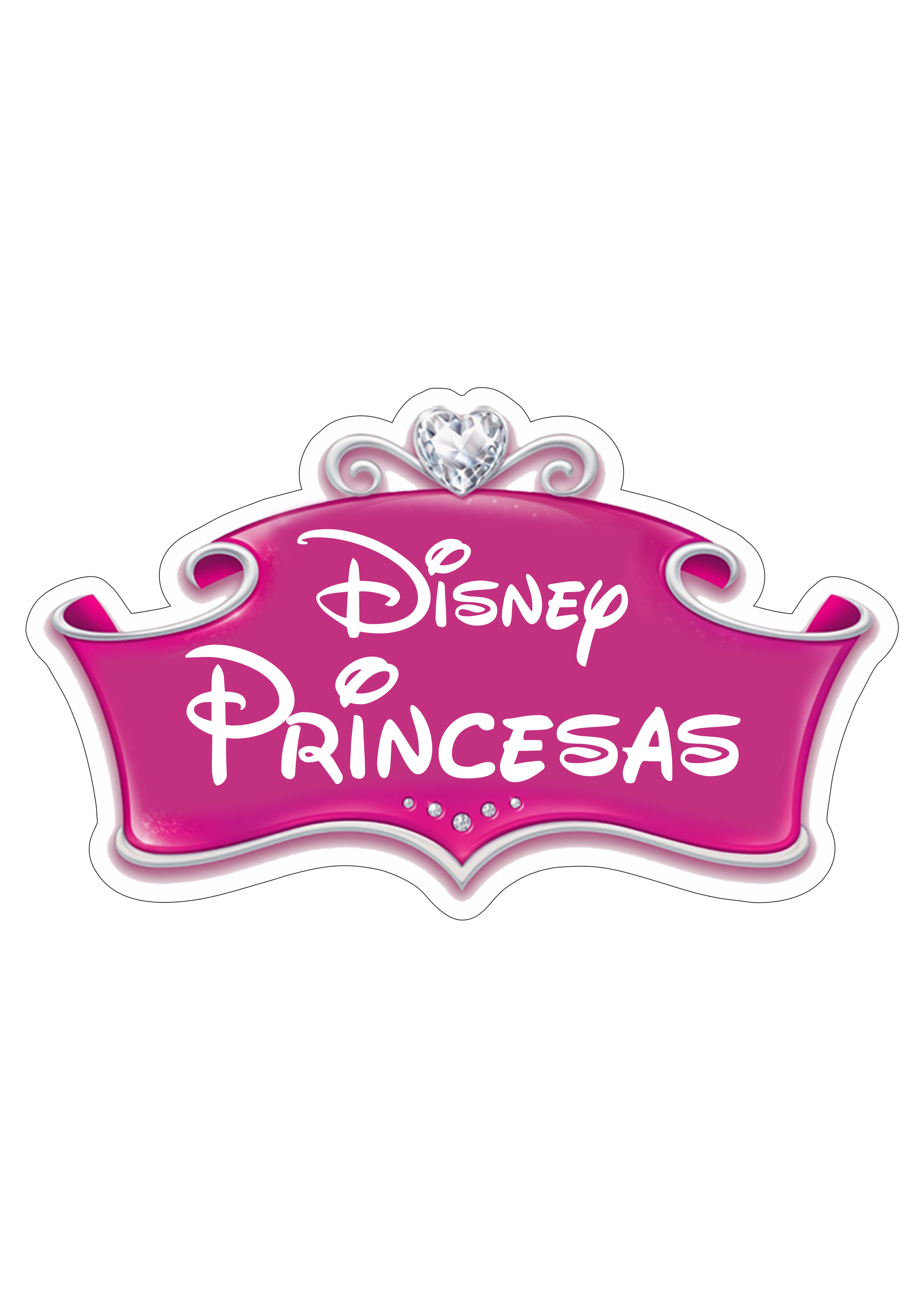 Disney princesas logomarca fundo transparente png