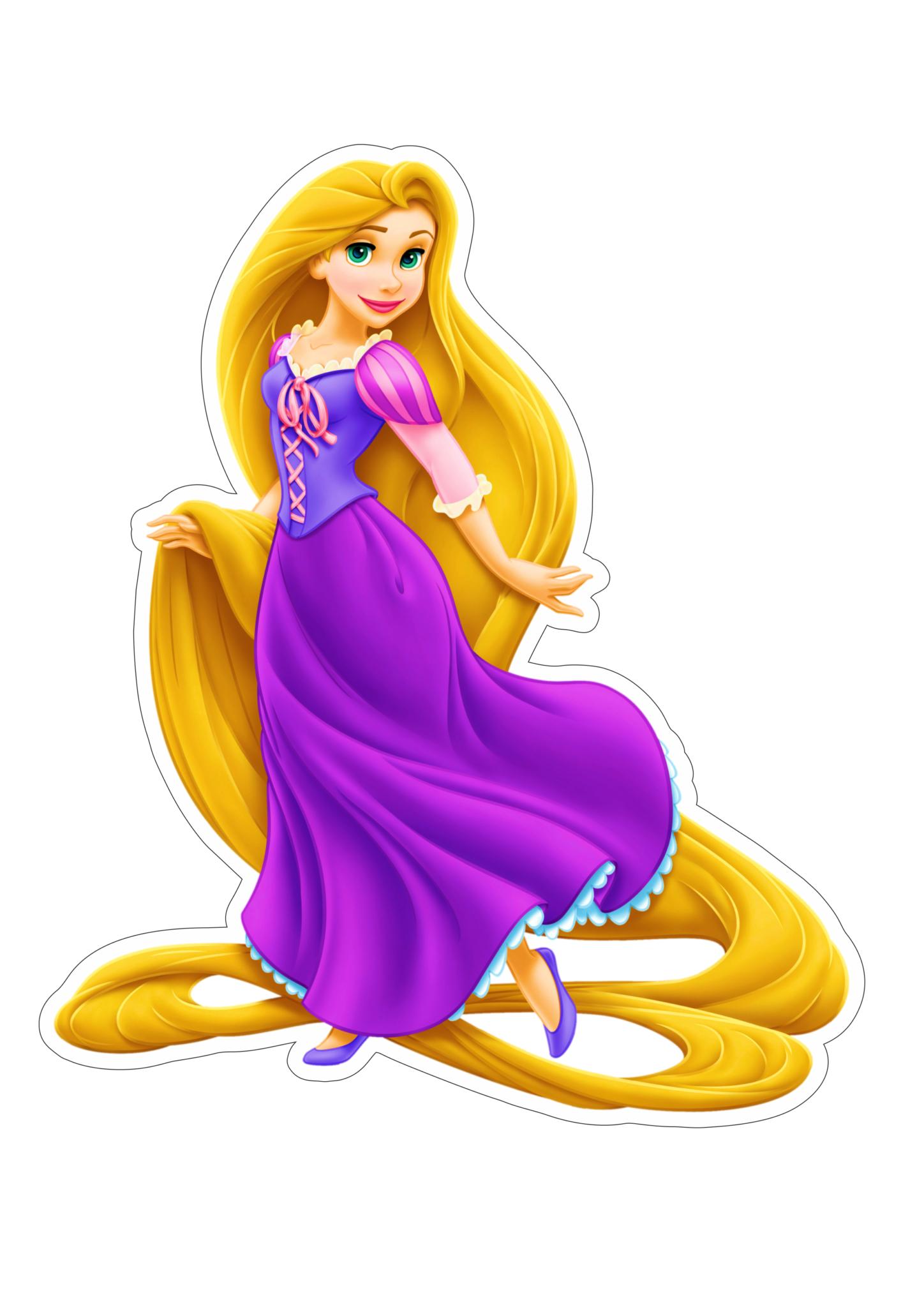 Princesas disney Rapunzel fundo transparente centro de mesa png