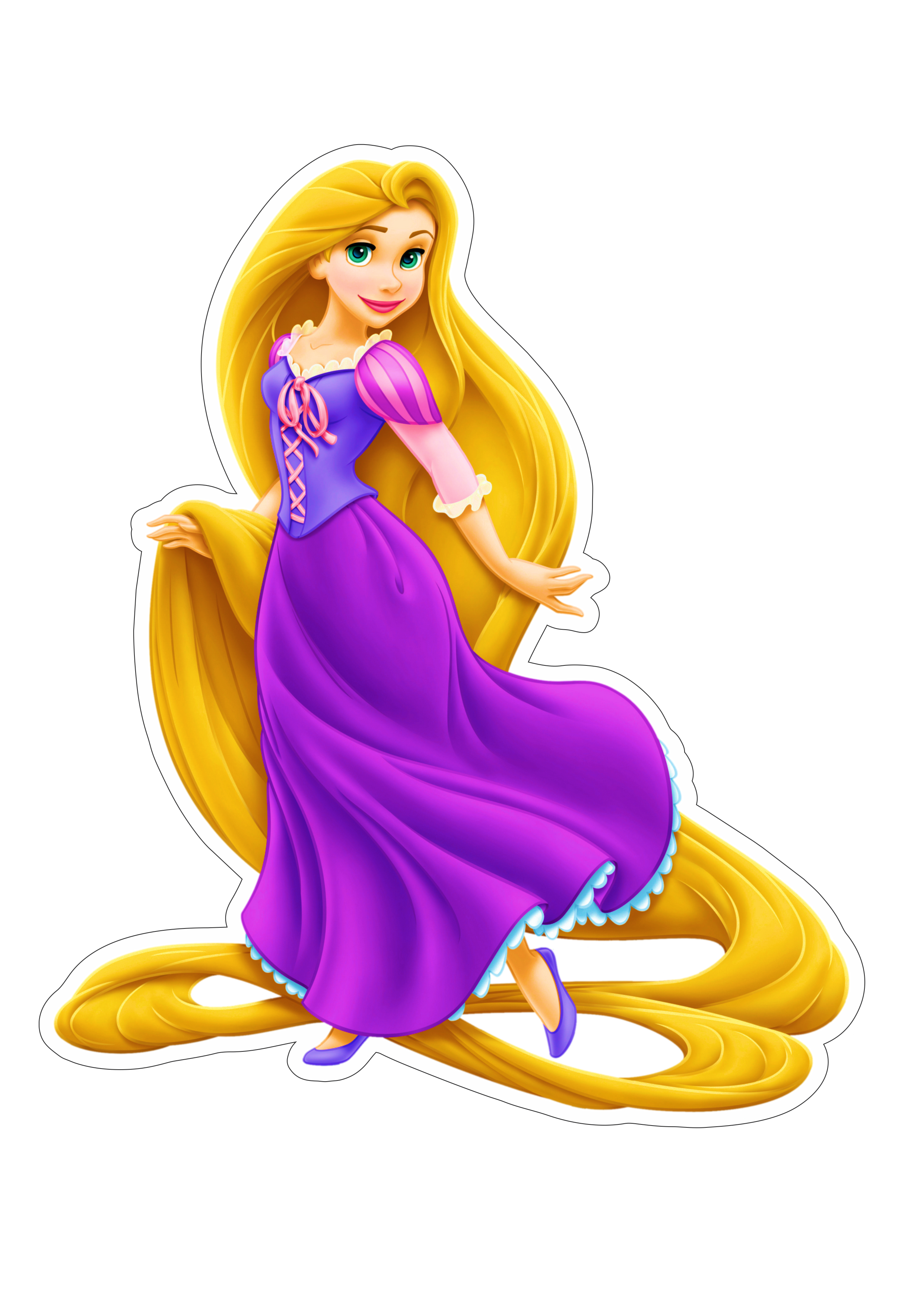 Princesas disney Rapunzel fundo transparente centro de mesa png