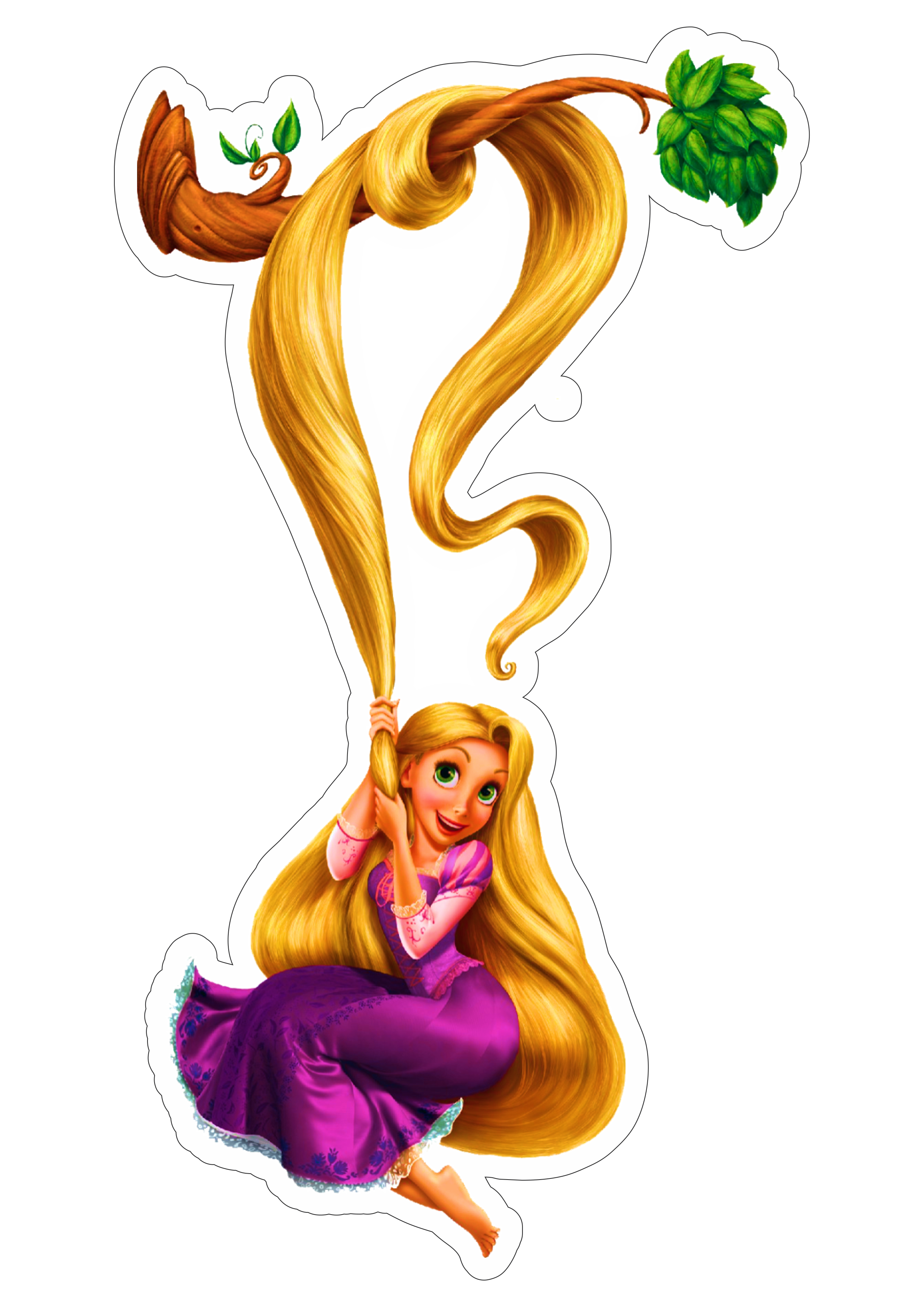 Rapunzel Princesas disney fundo transparente centro de mesa png