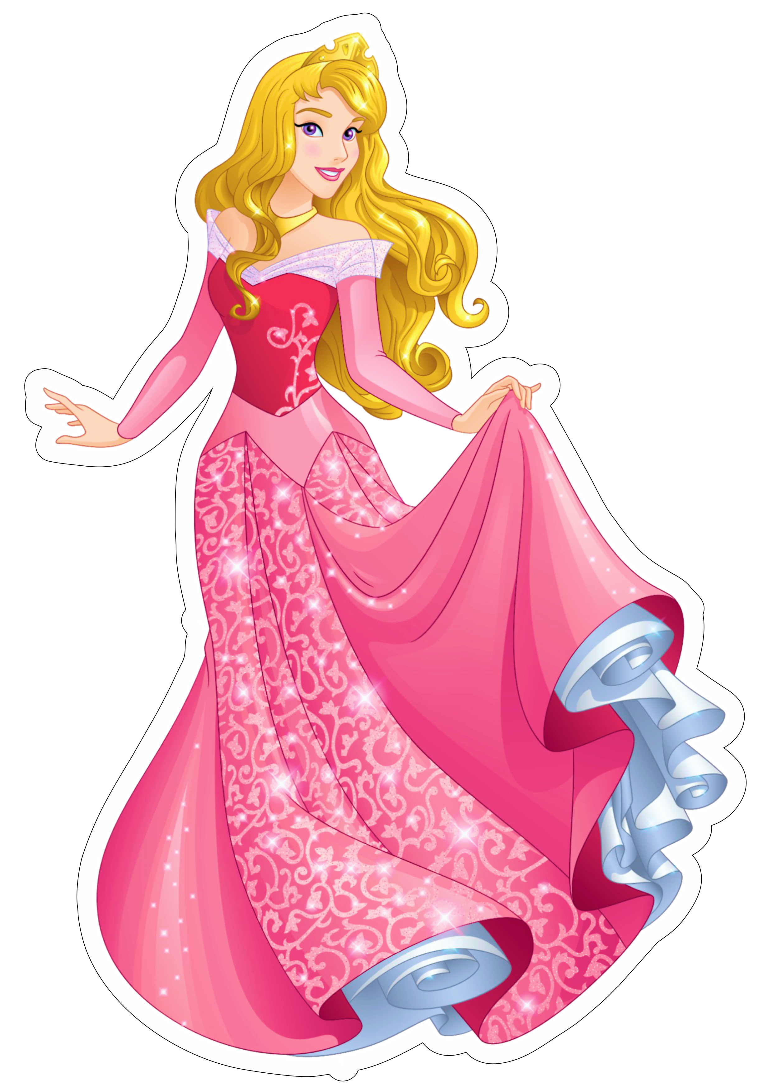 Princesas disney Aurora vestido brilhante fundo transparente png