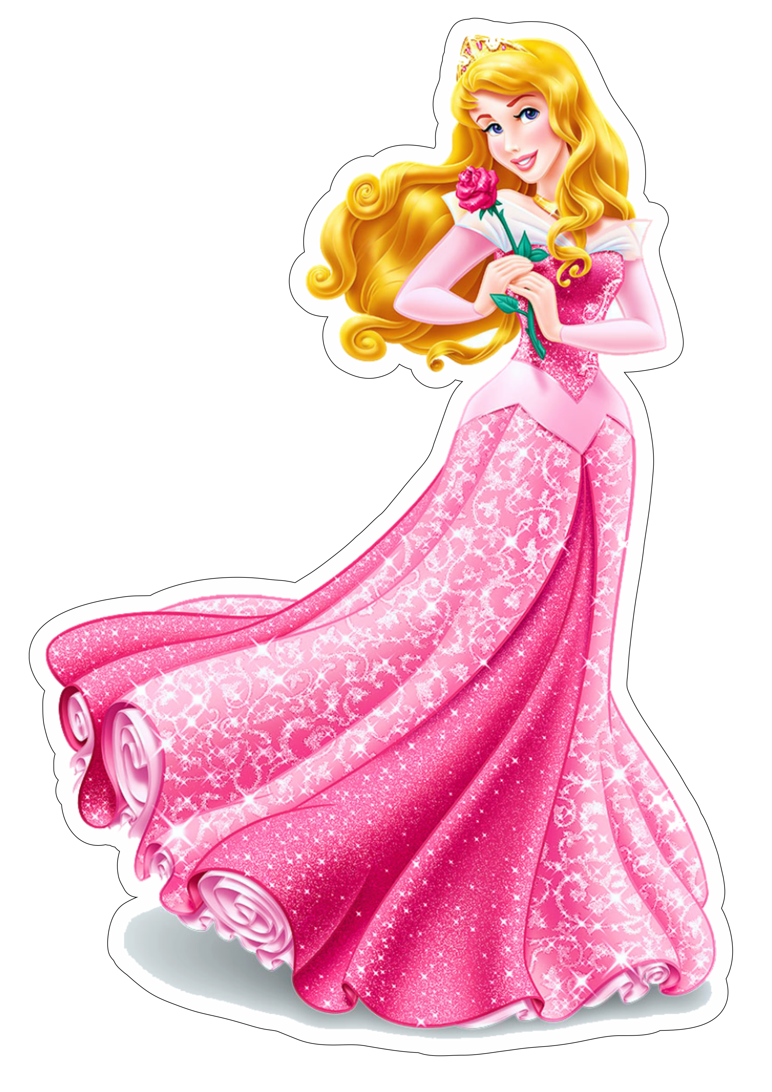 Aurora Princesas disney vestido brilhante fundo transparente png