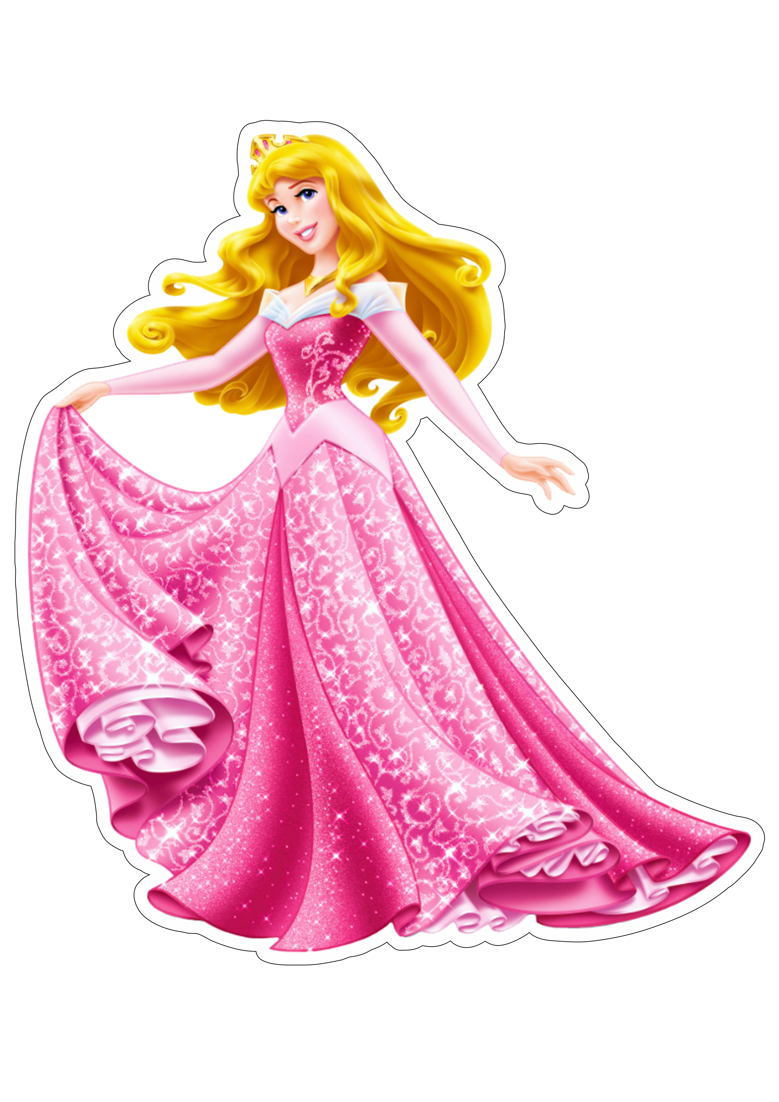 Aurora Princesas disney vestido brilhante fundo transparente artes gráficas png