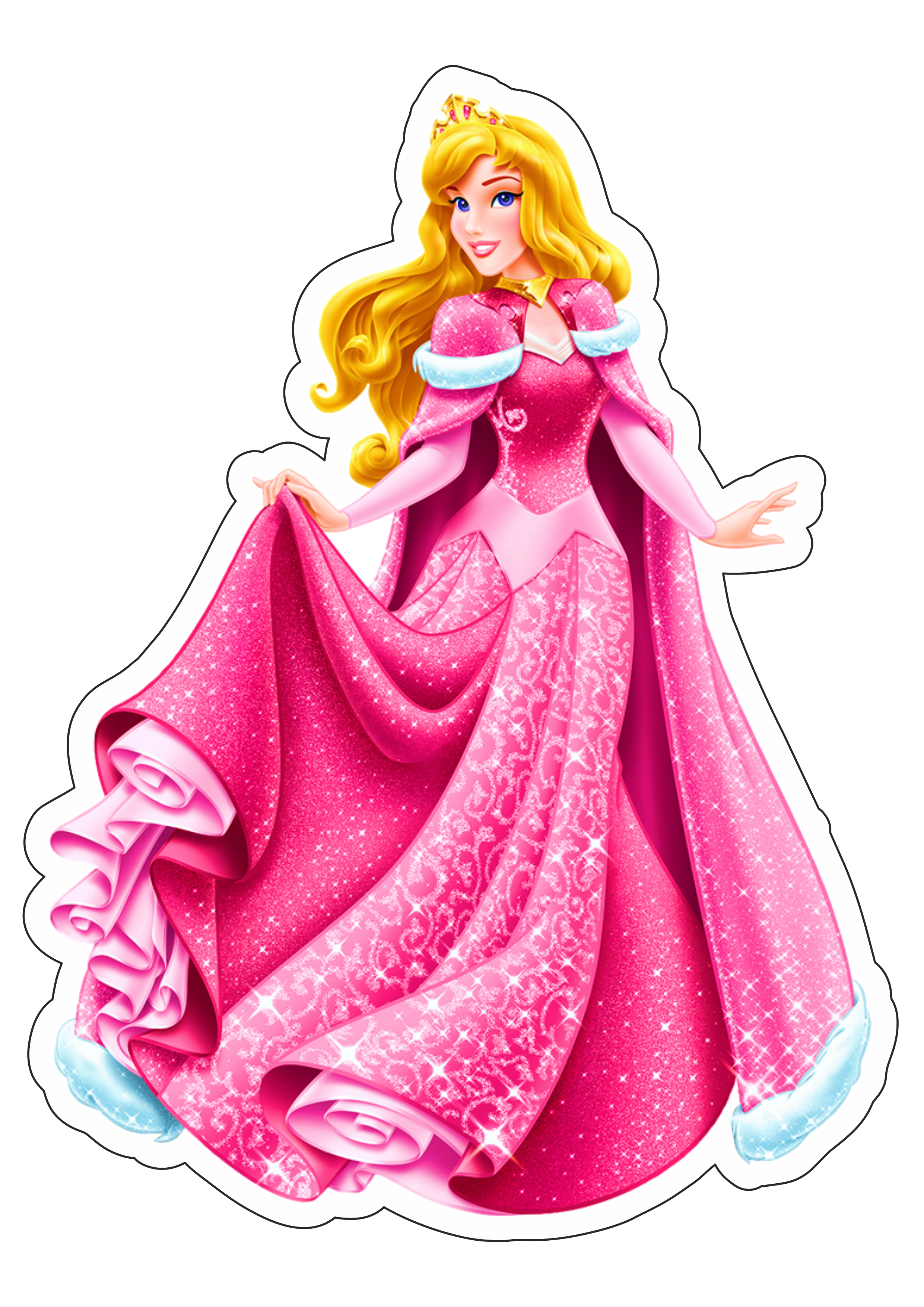 Aurora Princesas disney personagem fictício vestido rosa brilhante png