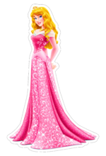 Aurora Princesas disney personagem fictício vestido rosa brilhante