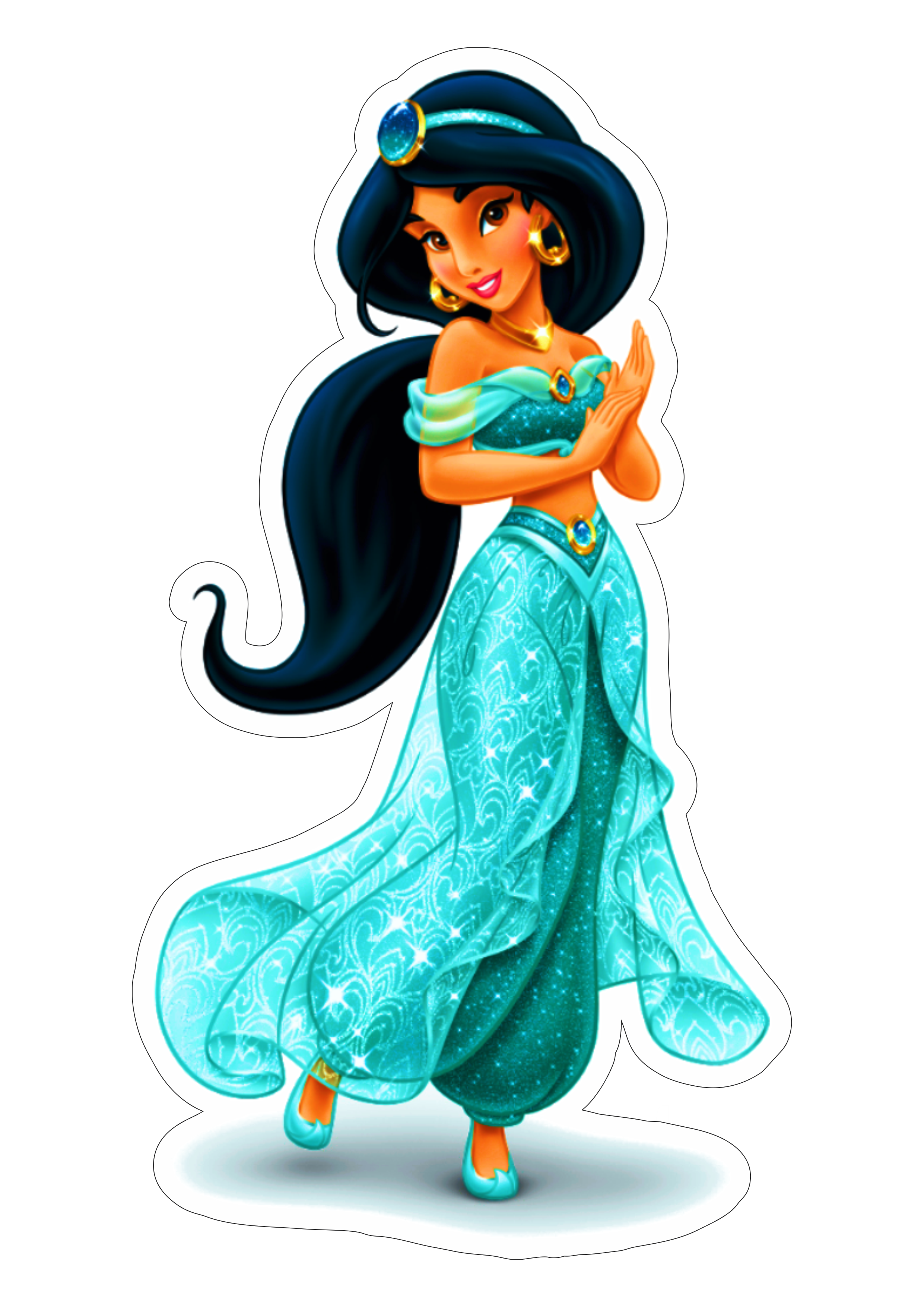 Jasmine princesas disney fundo transparente ilustração png