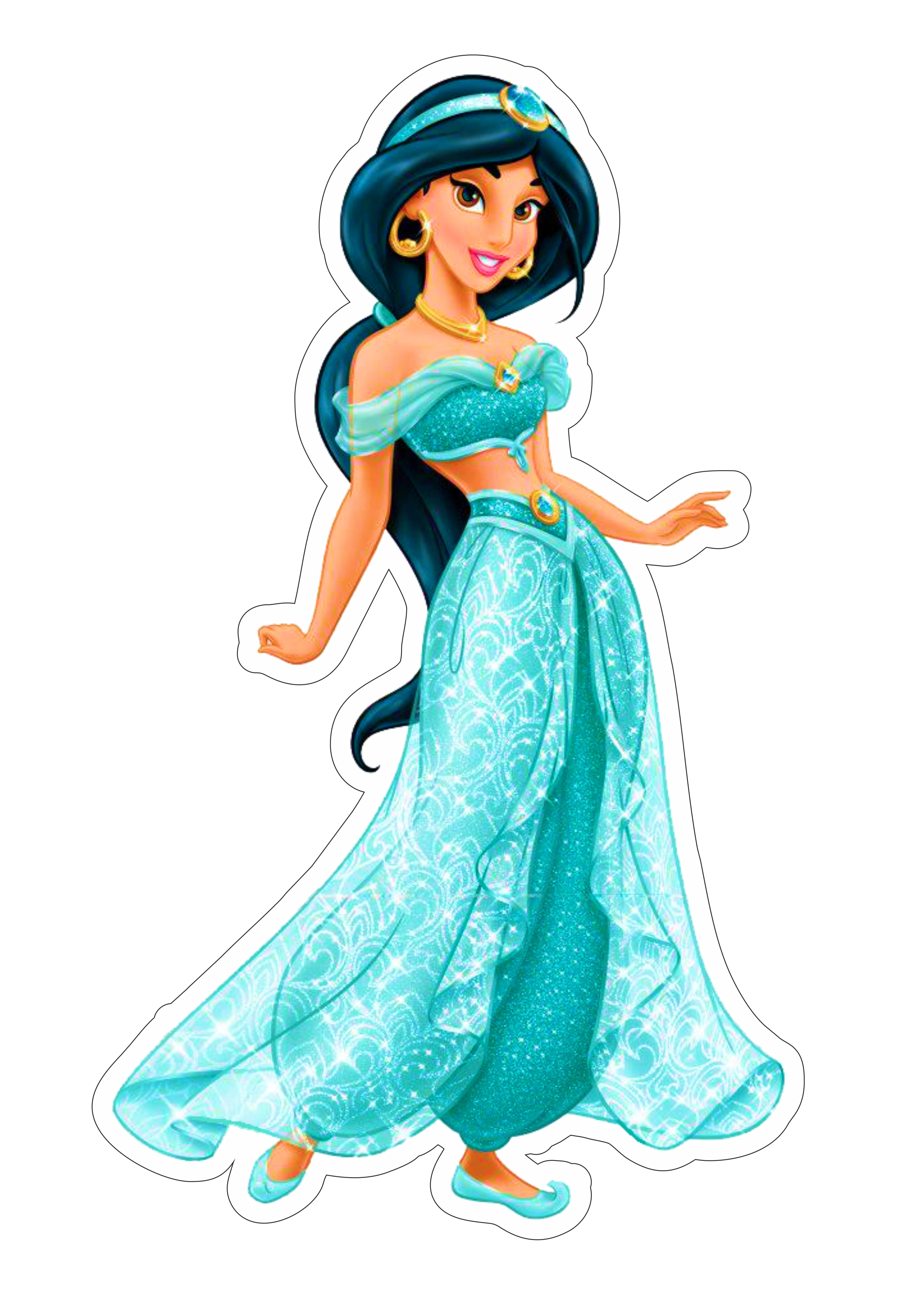 Jasmine princesas disney fundo transparente ilustração grátis png