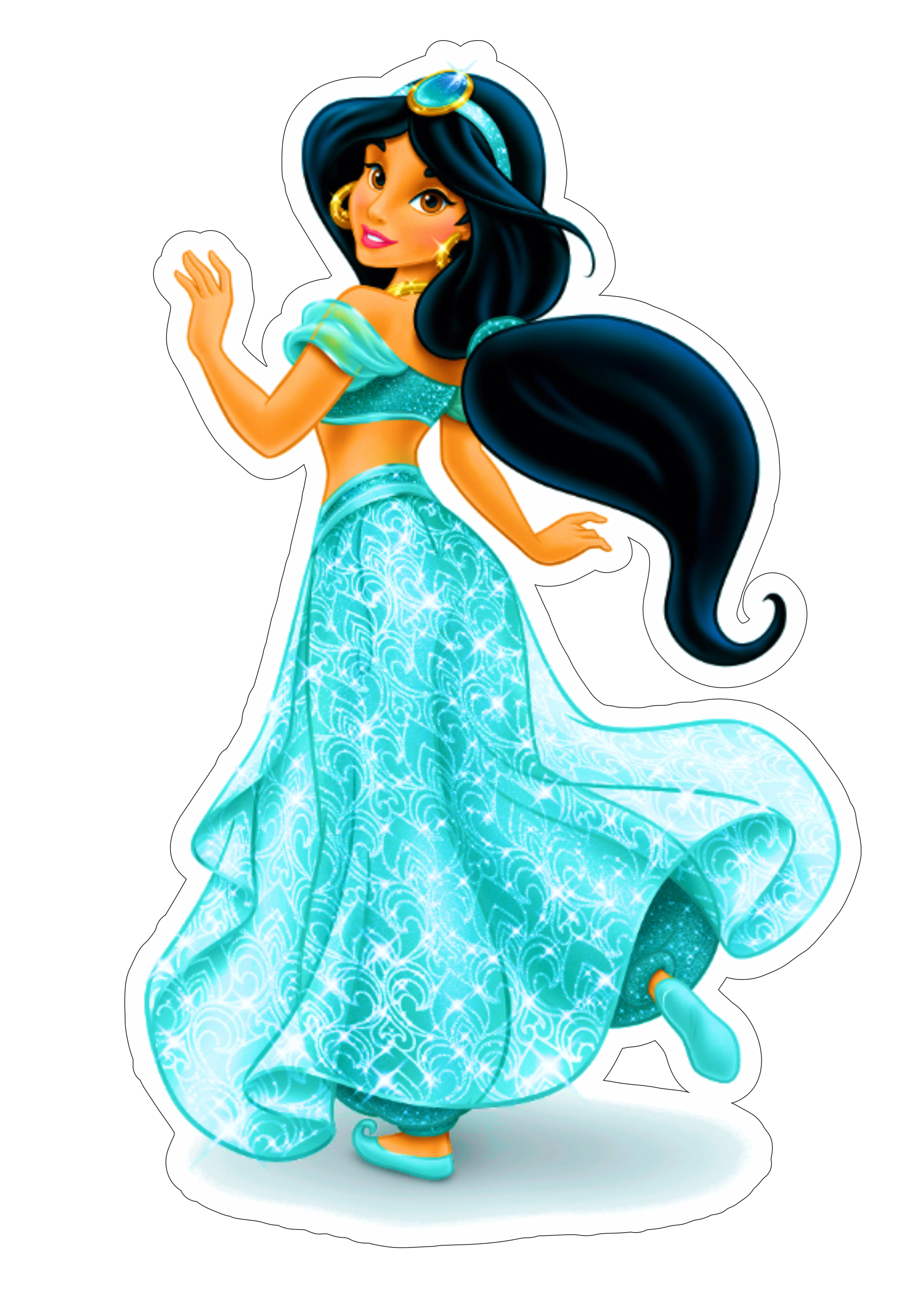 Colorir desenhos da Disney Princesa Jasmine Desenhos animados