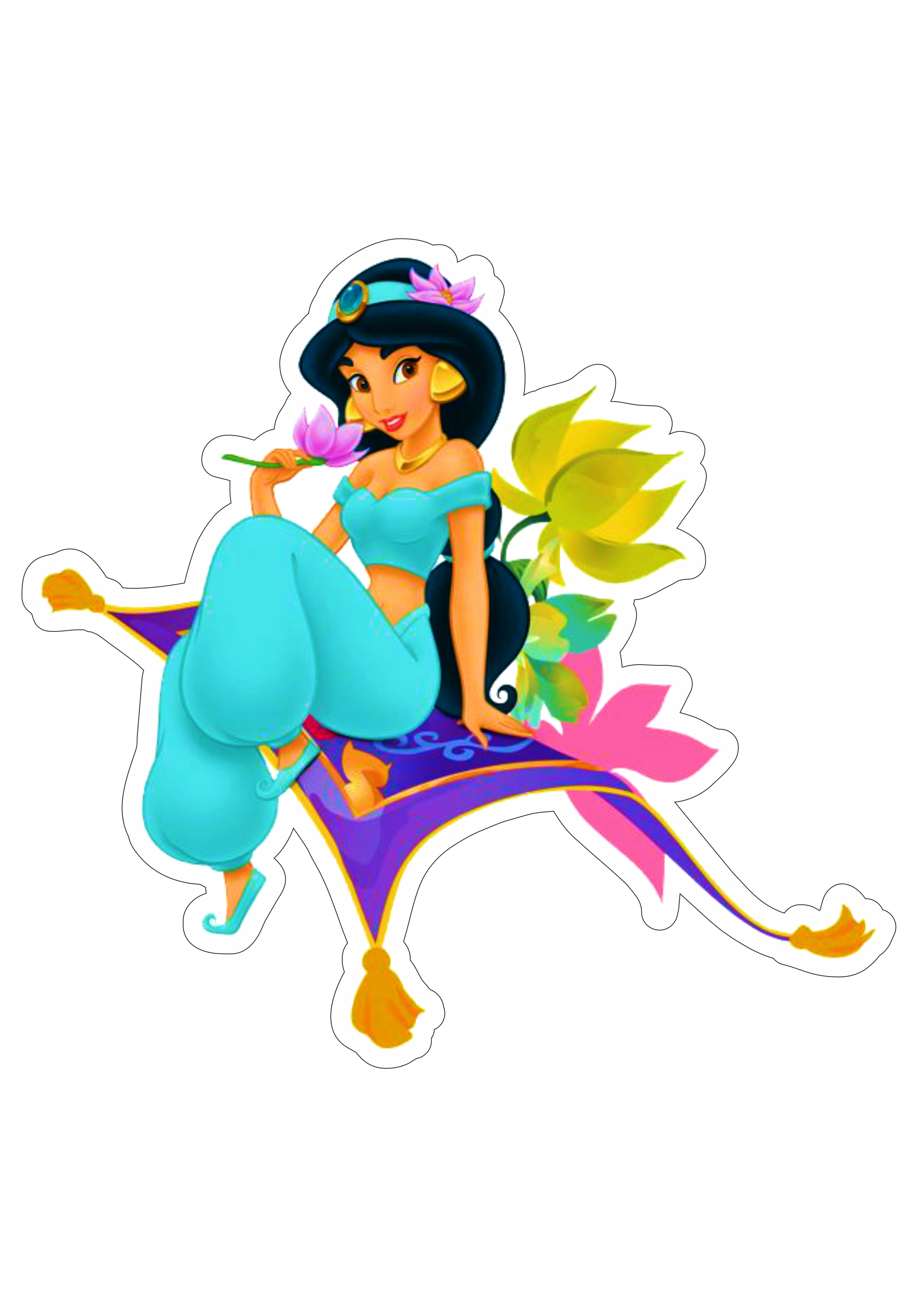Princesas disney Jasmine no tapete voador desenho animado png