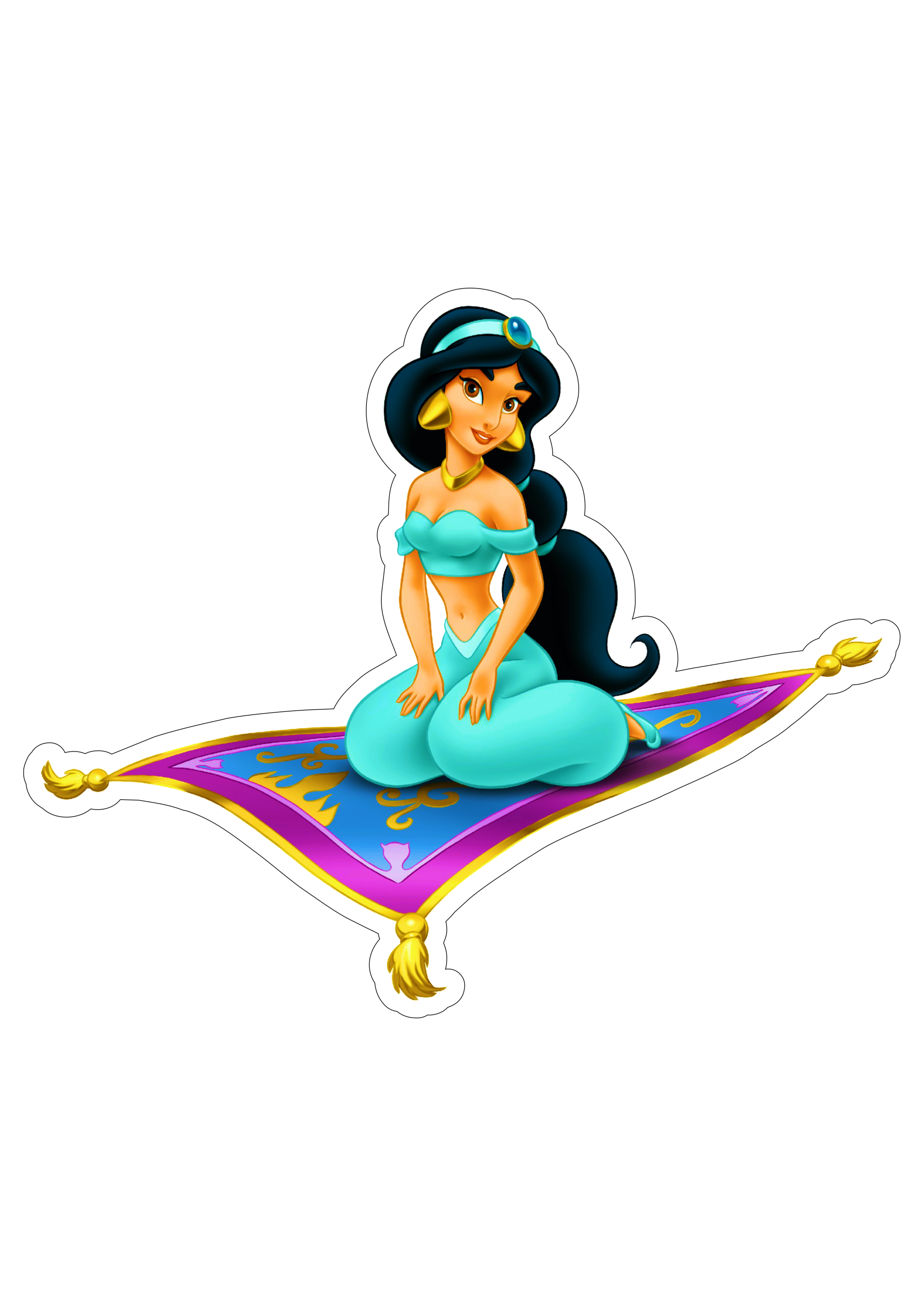 Princesas disney Jasmine no tapete voador desenho animado free png
