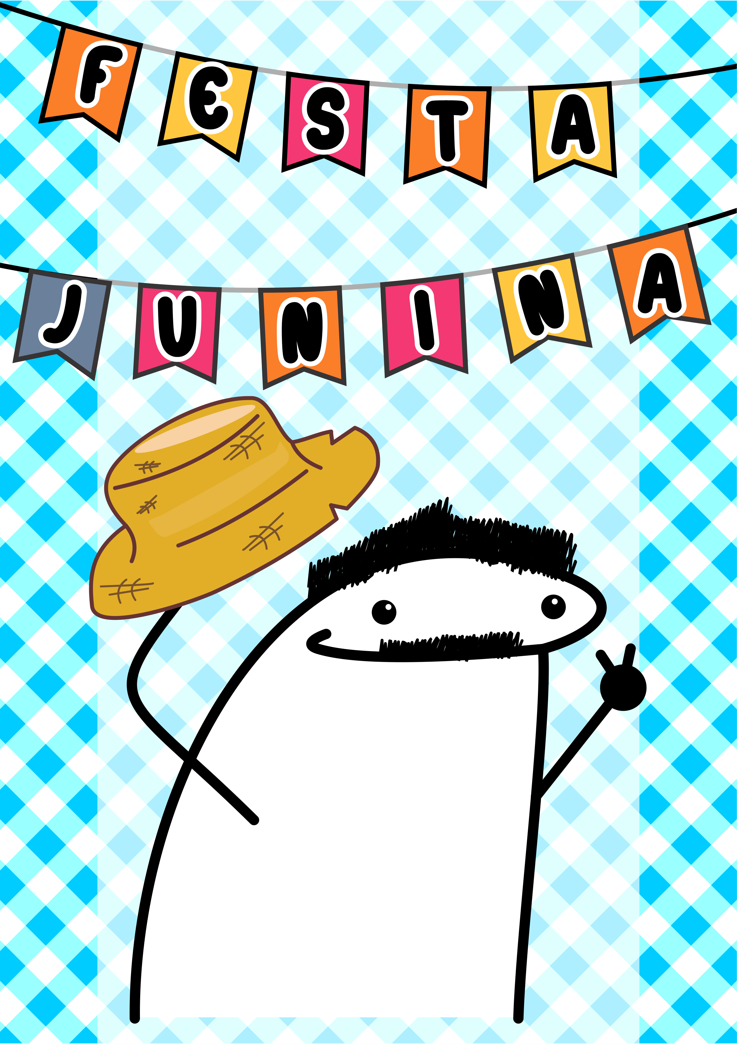 Festa junina quadro decorativo flork of cows caipira png