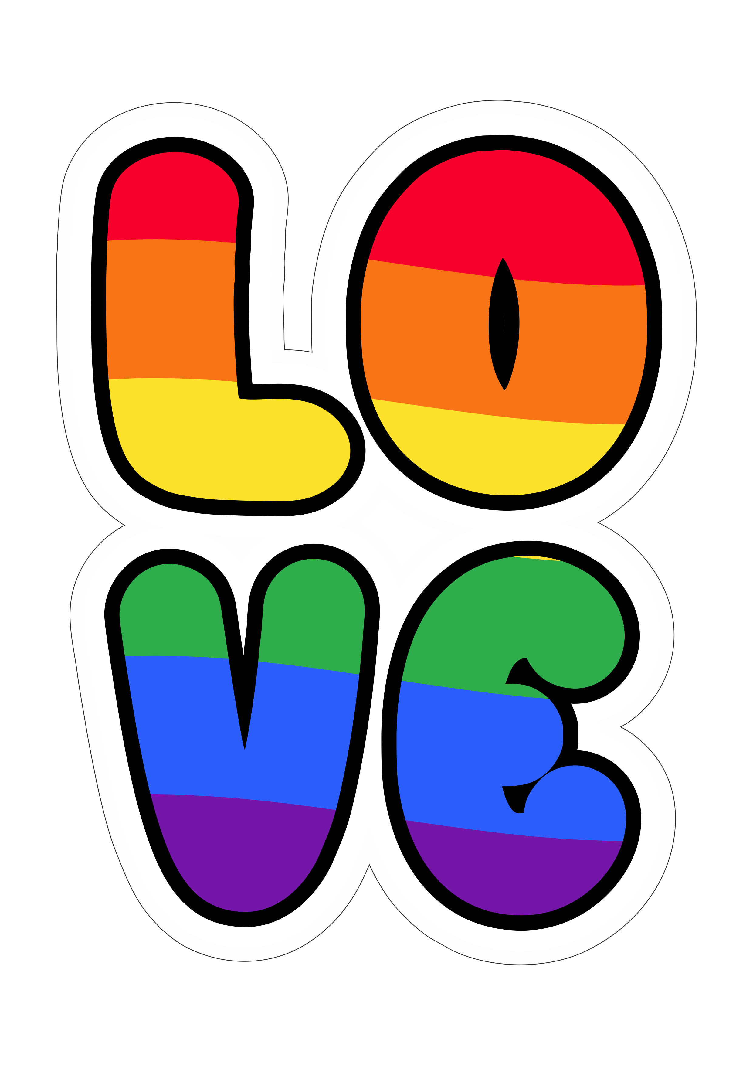 Baixar imagem fundo transparente love colorido bandeira LGBT png