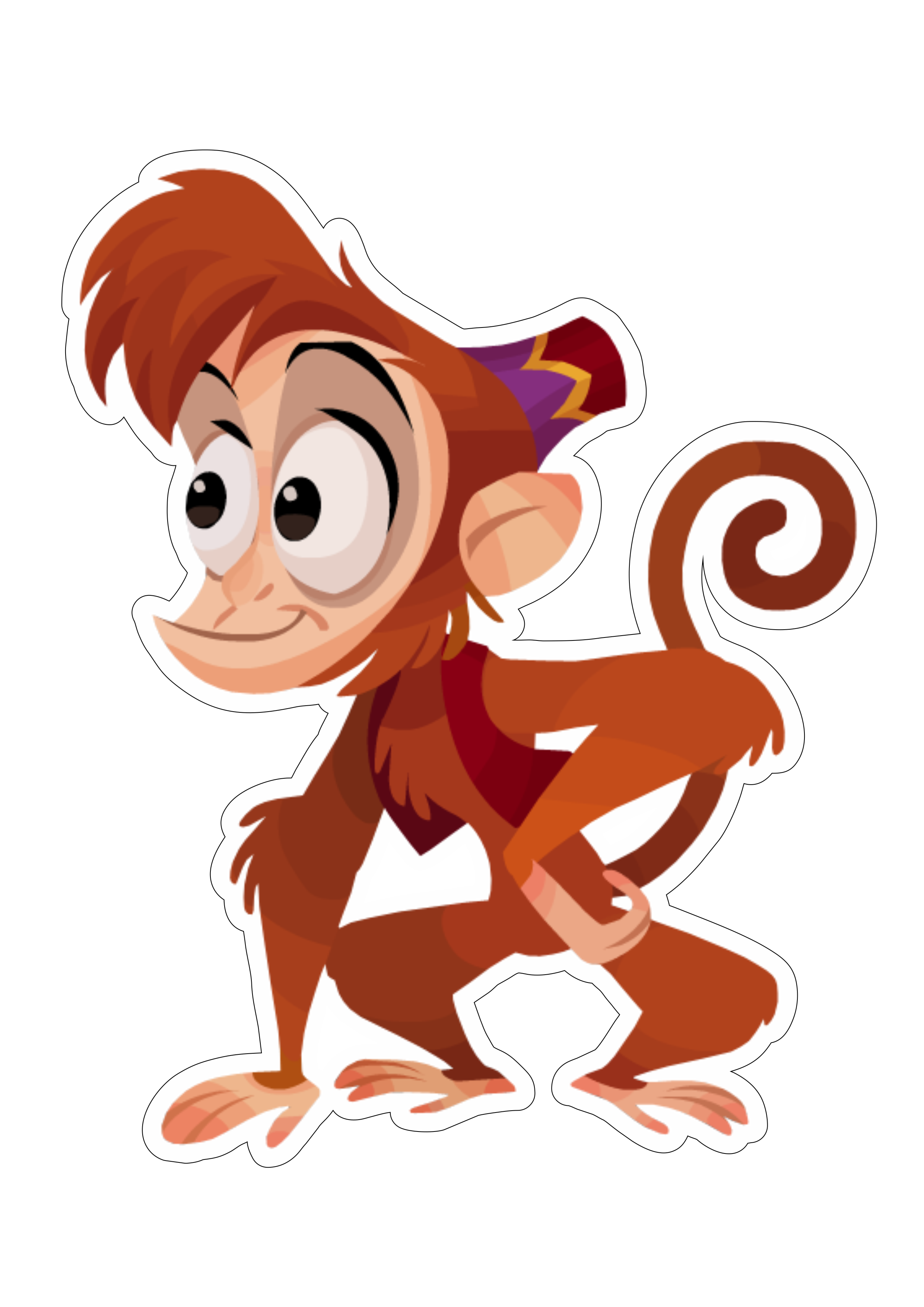 Aladdin desenho infantil macaco Abu fundo transparente ilustração, macaco  desenho png 