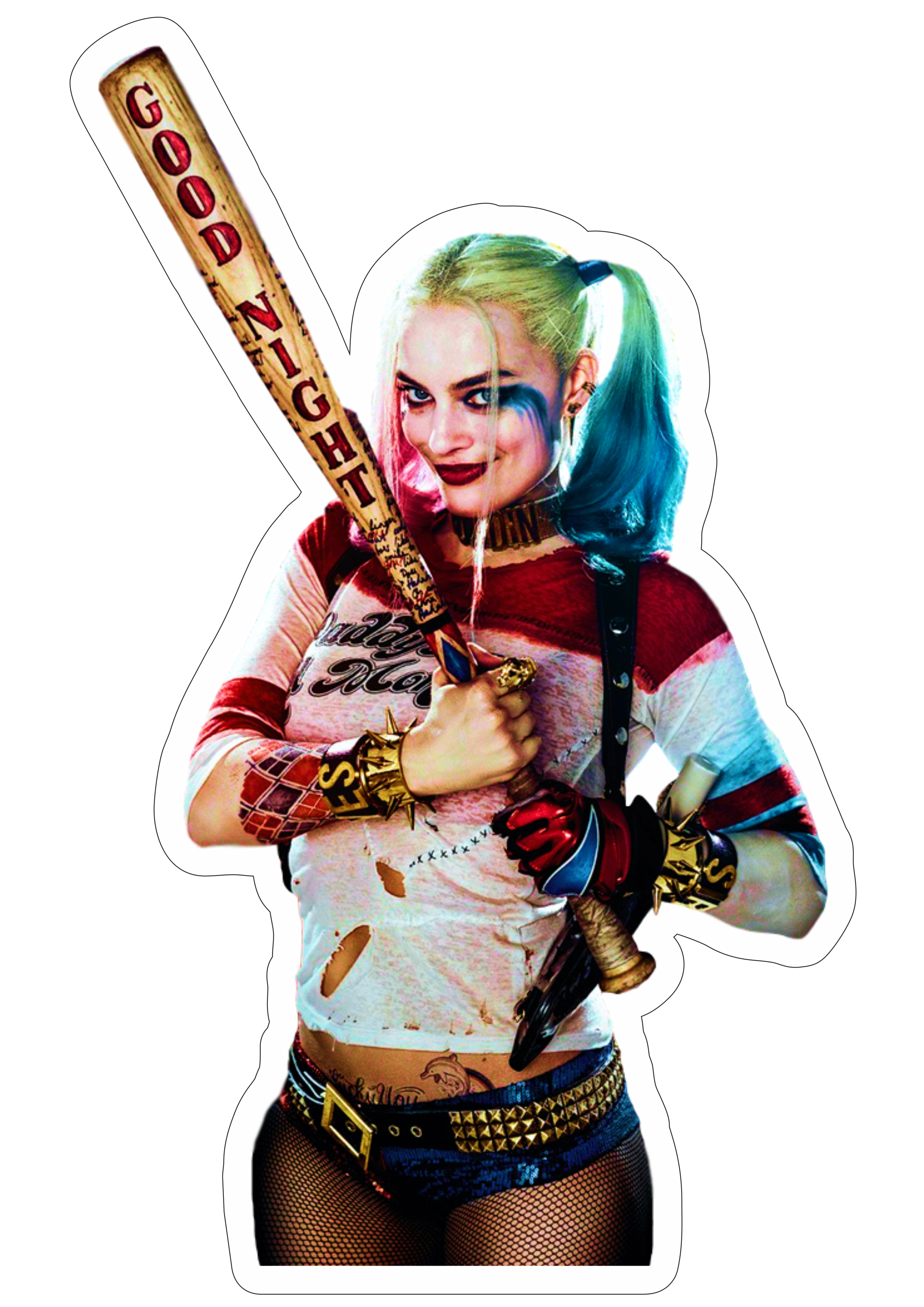 Harley Quinn Margot Robbie Esquadrão Suicida dc comics cinema good night png