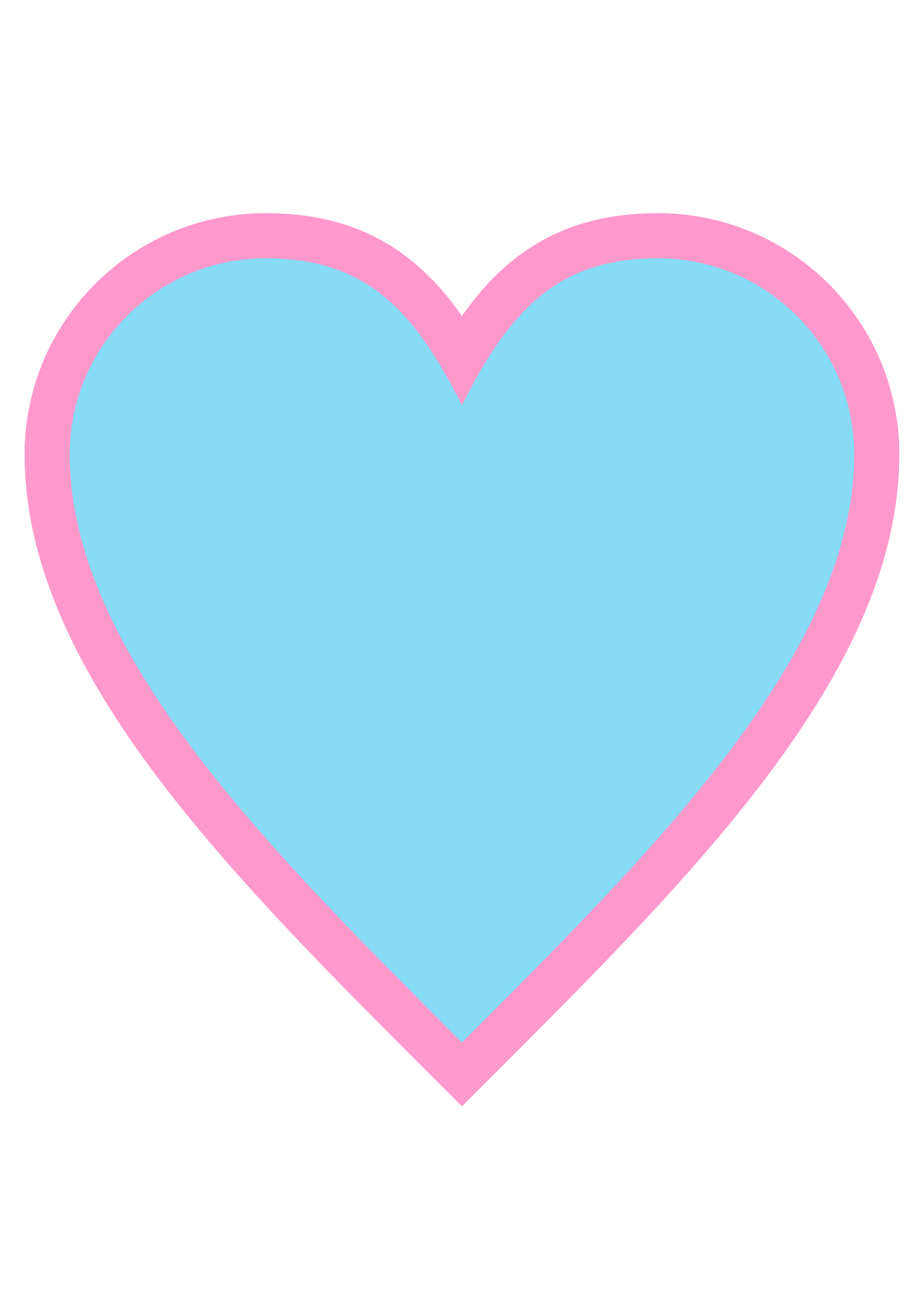 Coração azul com rosa desenho ilustração fundo transparente png