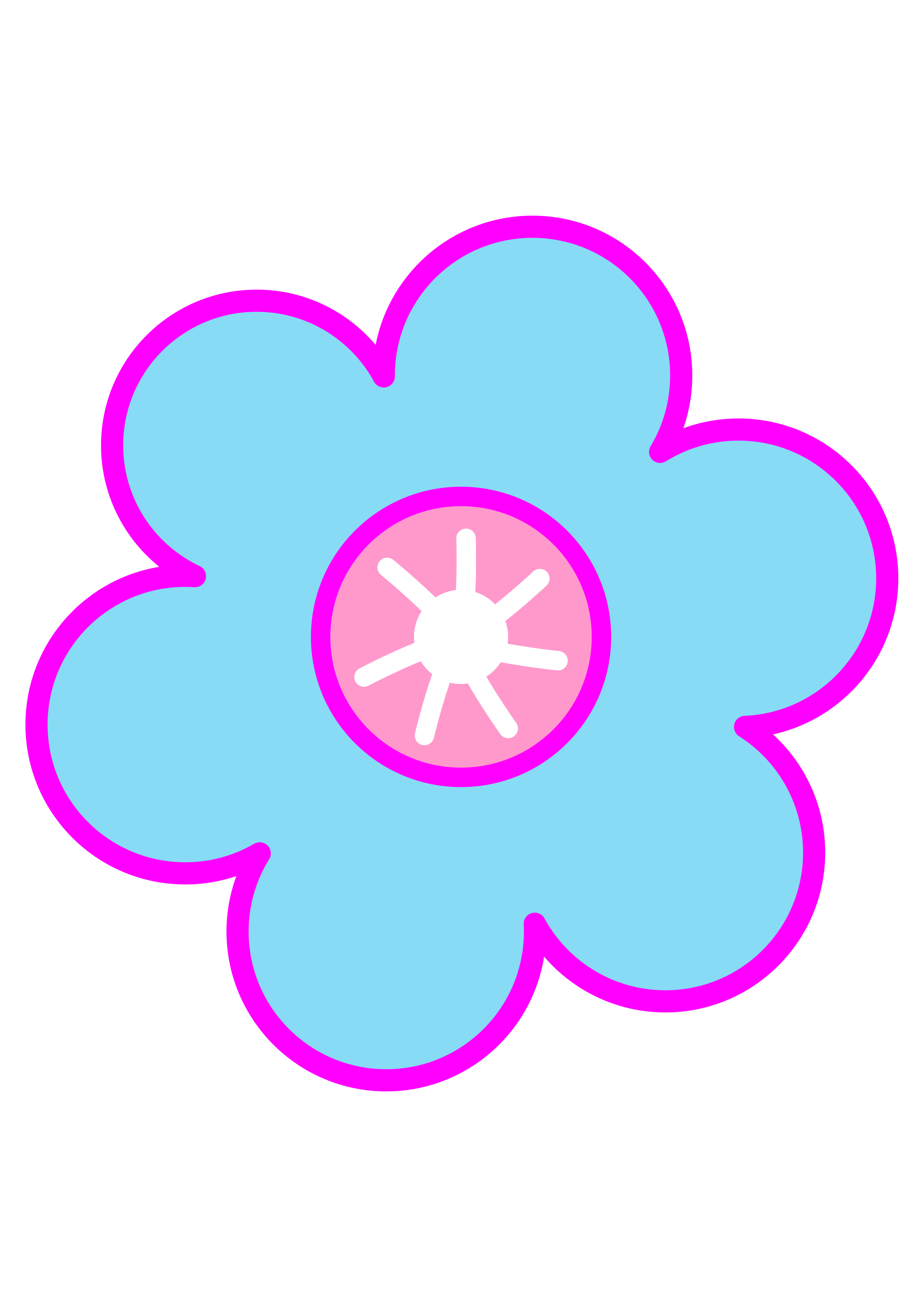 Flor bonitinha azul com rosa imagem sem fundo ilustração desenho papelaria criativa png