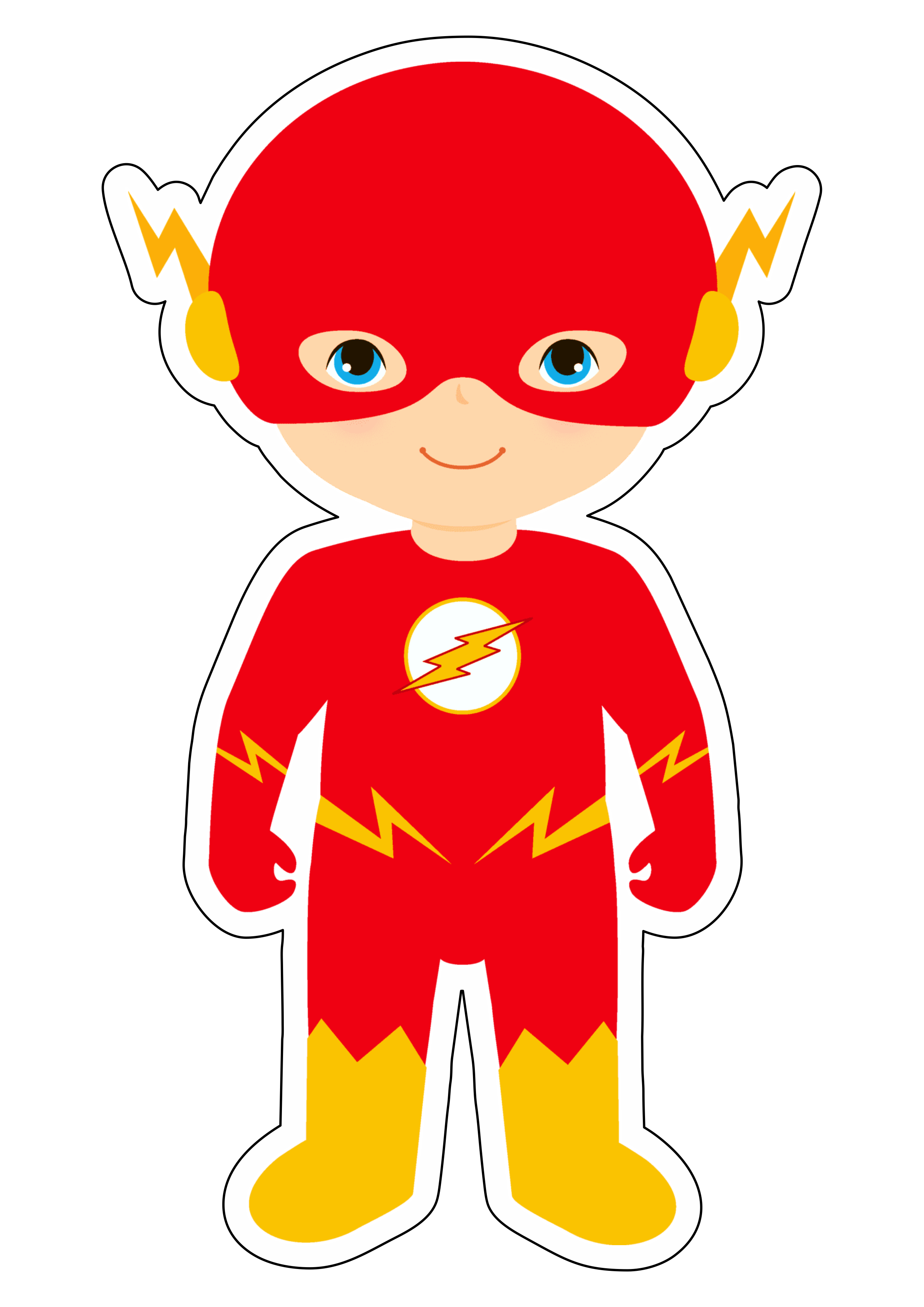 The flash dc comics ilustração desenho animado fundo transparente com contorno vetor png