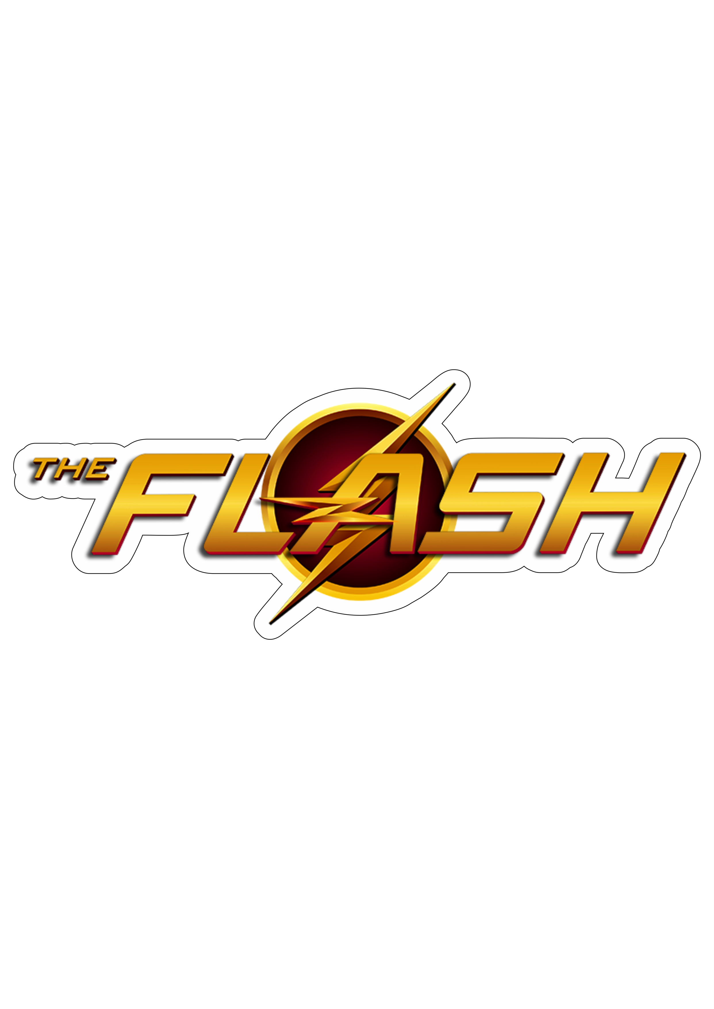 Logo The flash raio vermelho ilustração fundo transparente letreiro png