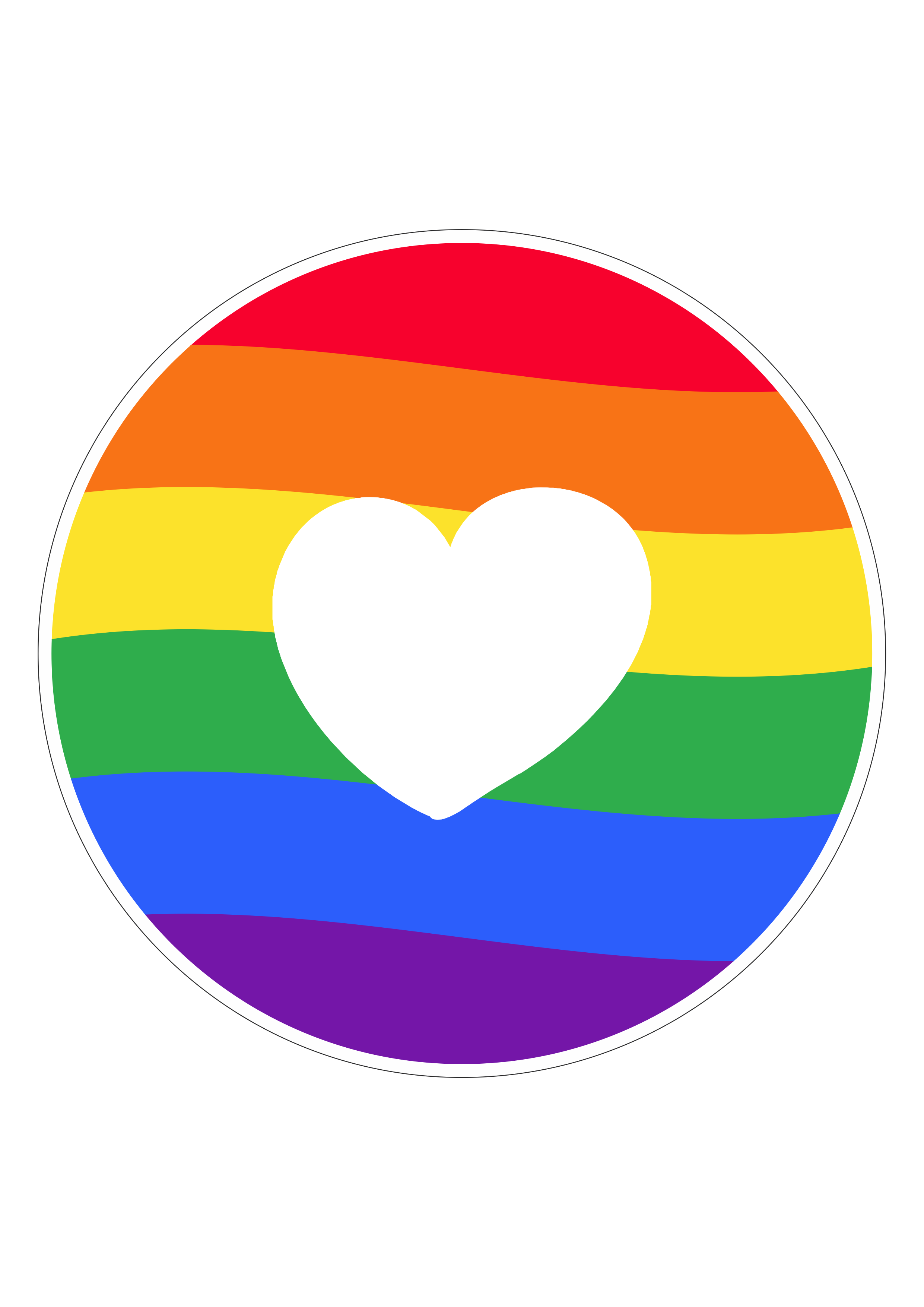Mês do orgulho e da diversidade painel símbolo LGBTQIA+ redondo com coração bandeira colorida png