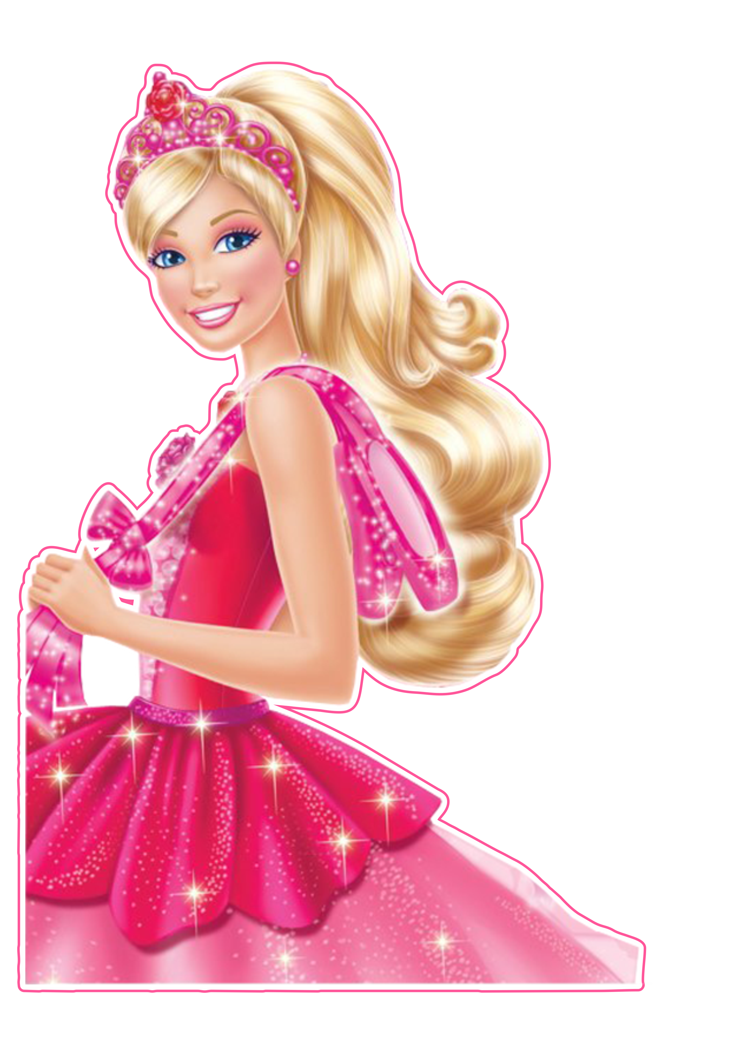 Barbie princesa desenho animado personagem fictício imagem grátis fundo transparente com contorno png