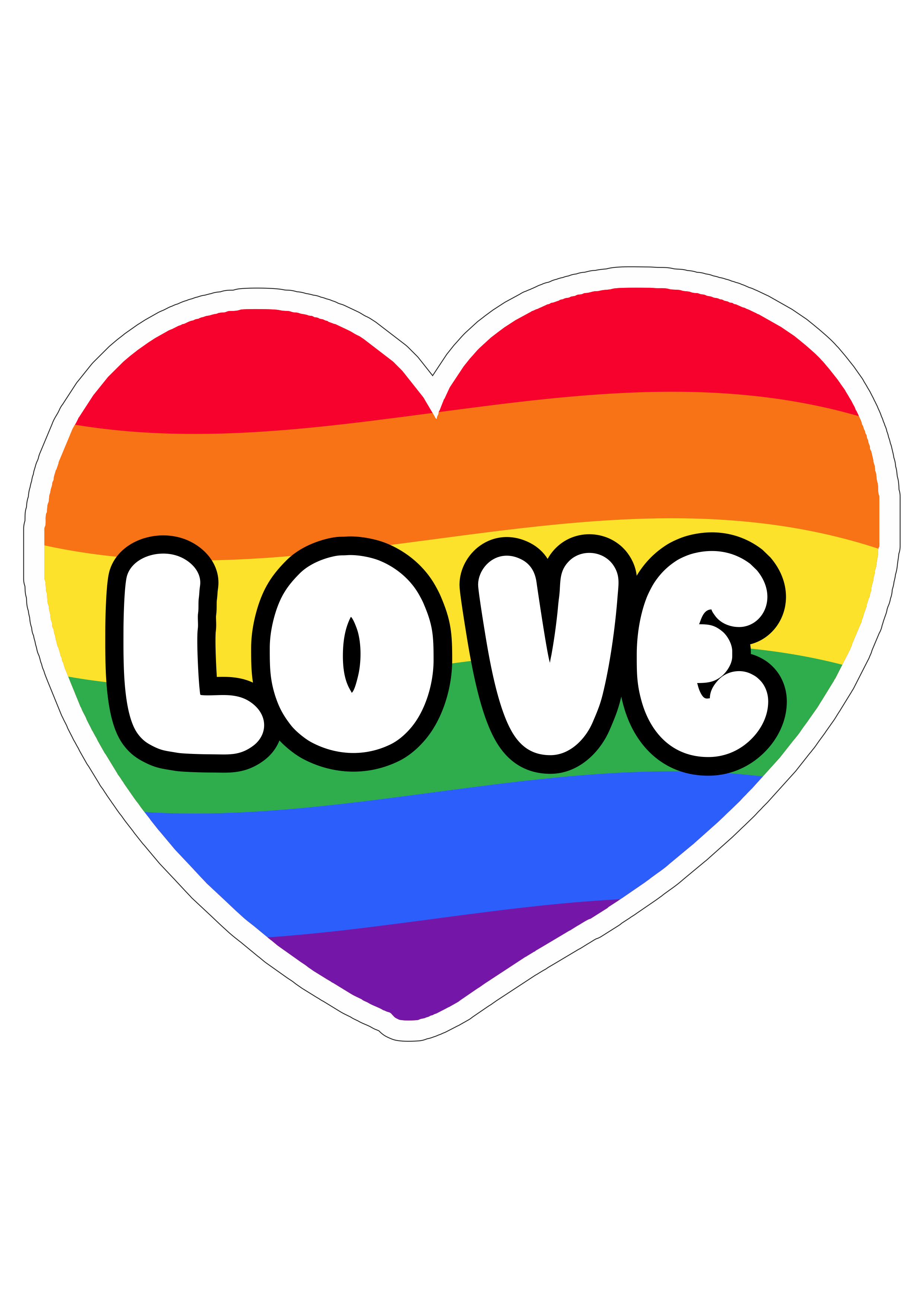 Coração love símbolo LGBTQIA+ amor e diversidade png