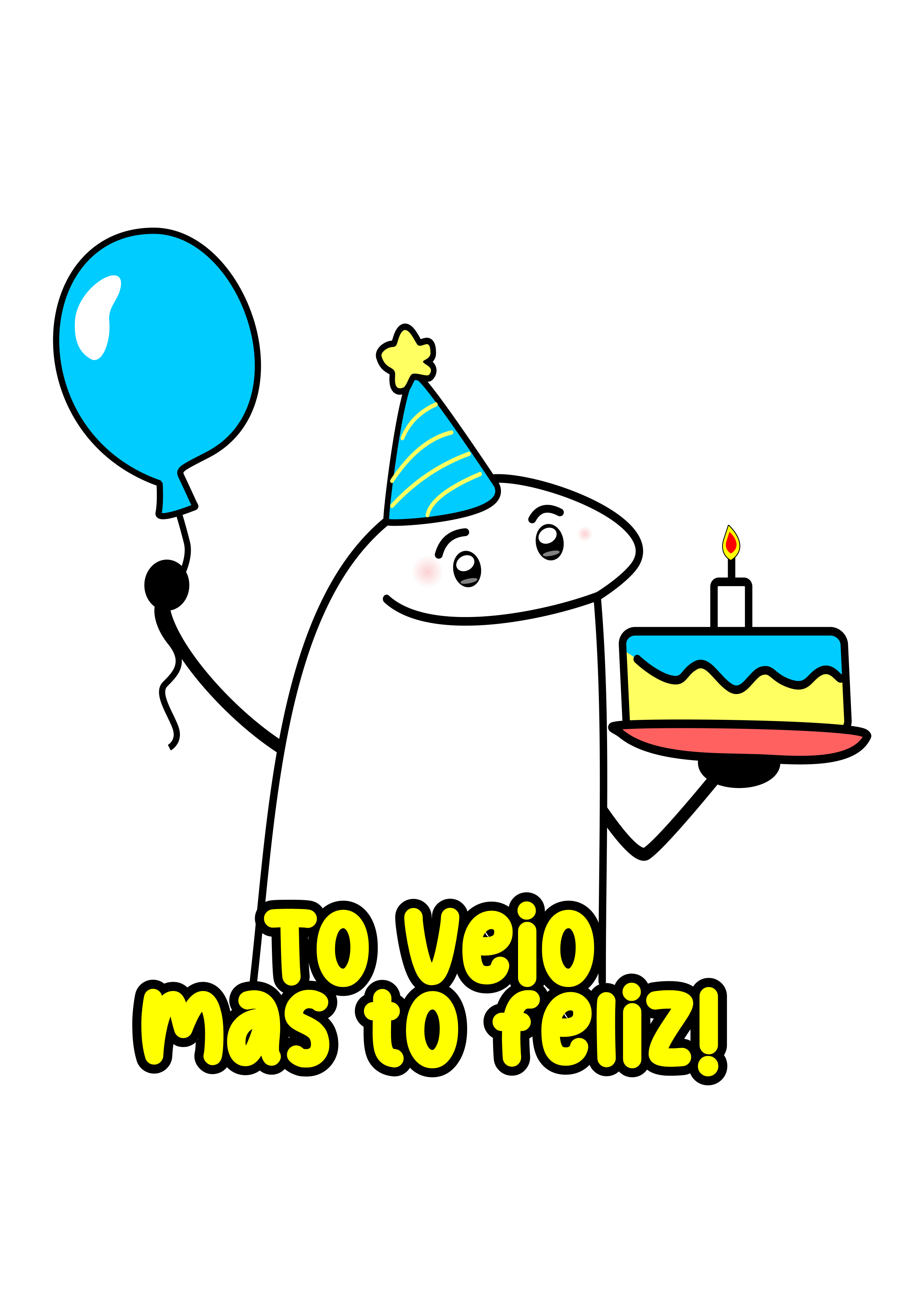 Flork of cows figurinha engraçada para whatsapp aniversário to veio mas to feliz png