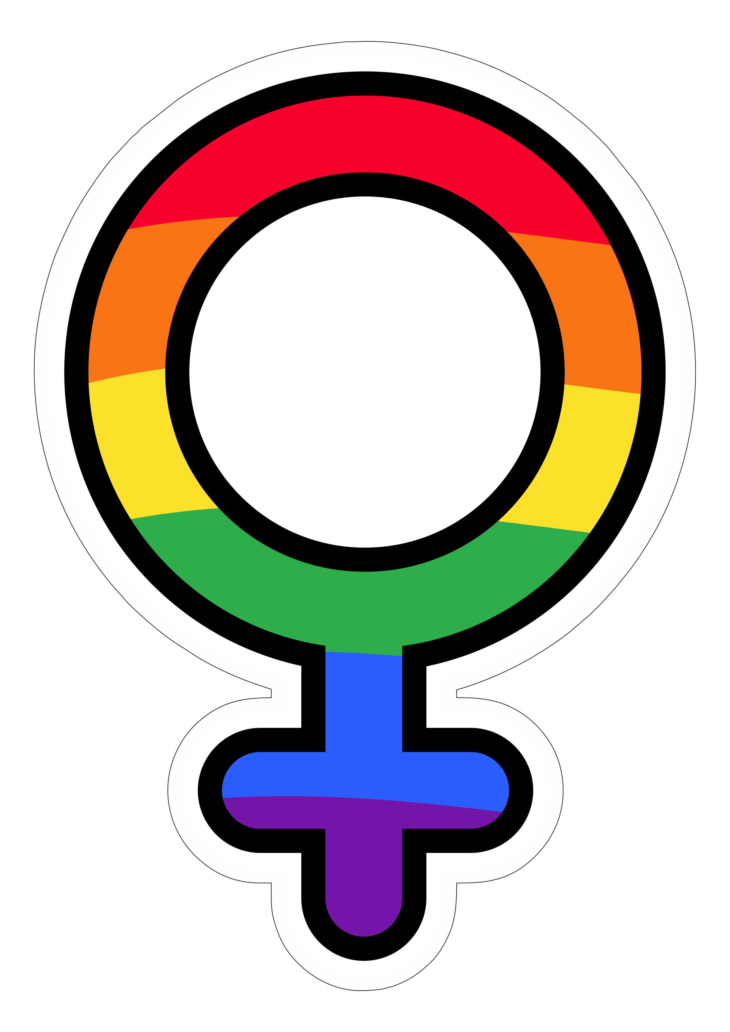 Símbolo feminino bandeira LGBTQIA+ pride month png
