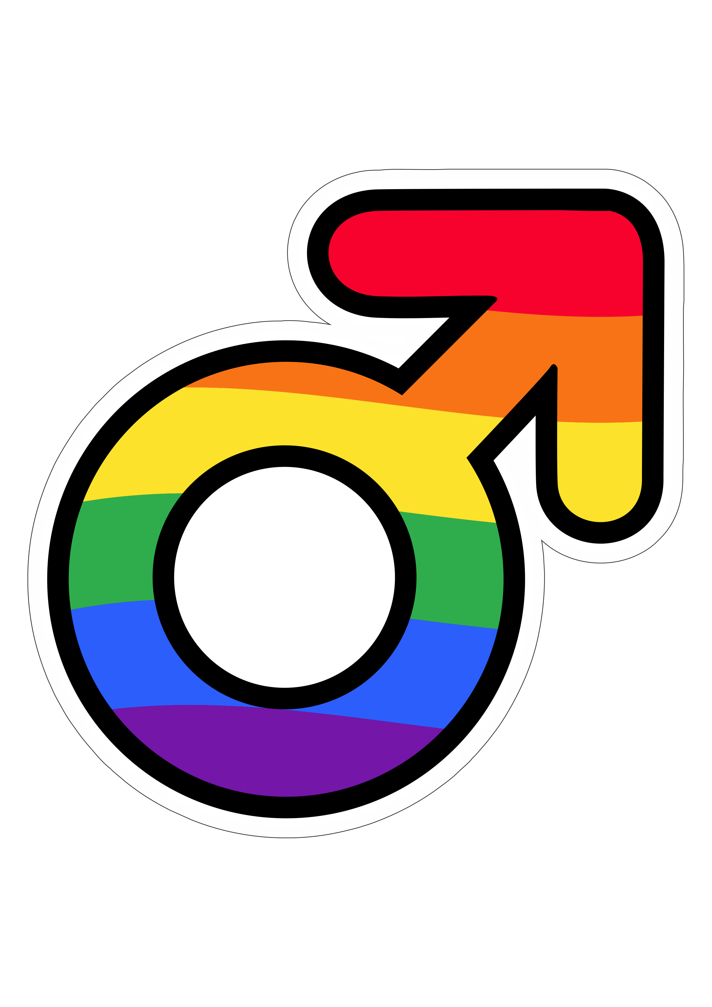 Símbolo masculino bandeira LGBTQIA+ pride month mês da diversidade de gênero fundo transparente png