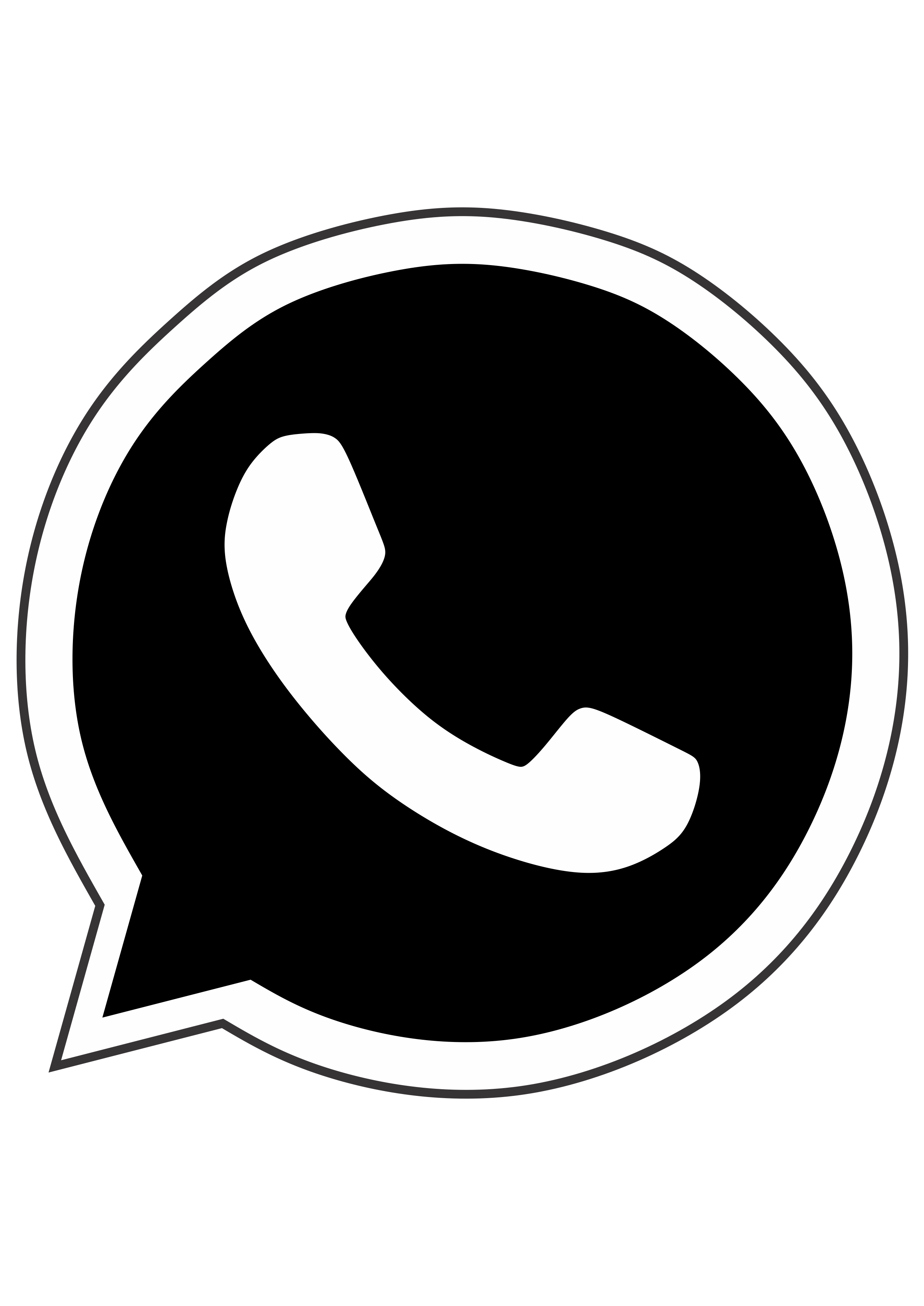 Whatsapp logo black fundo transparente png